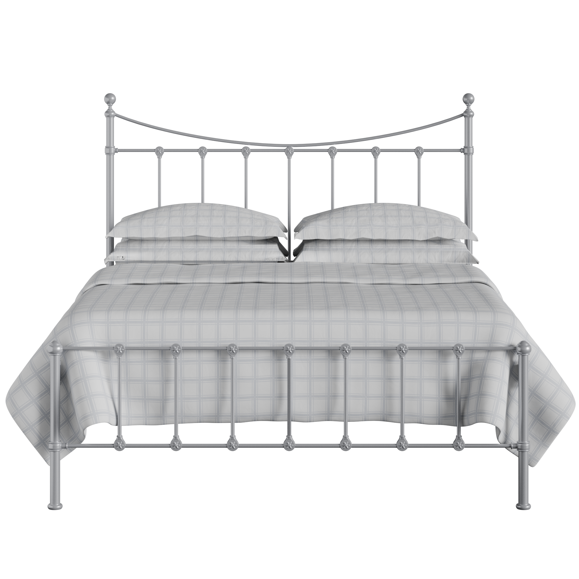 Olivia iron/metal bed in silver