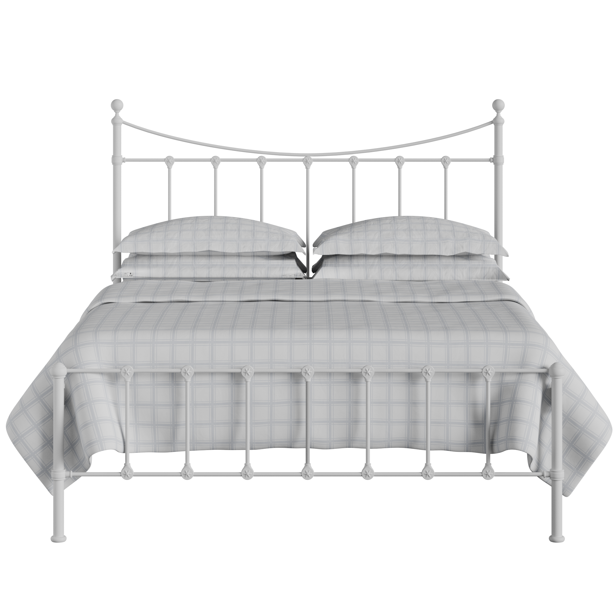 Olivia iron/metal bed in white