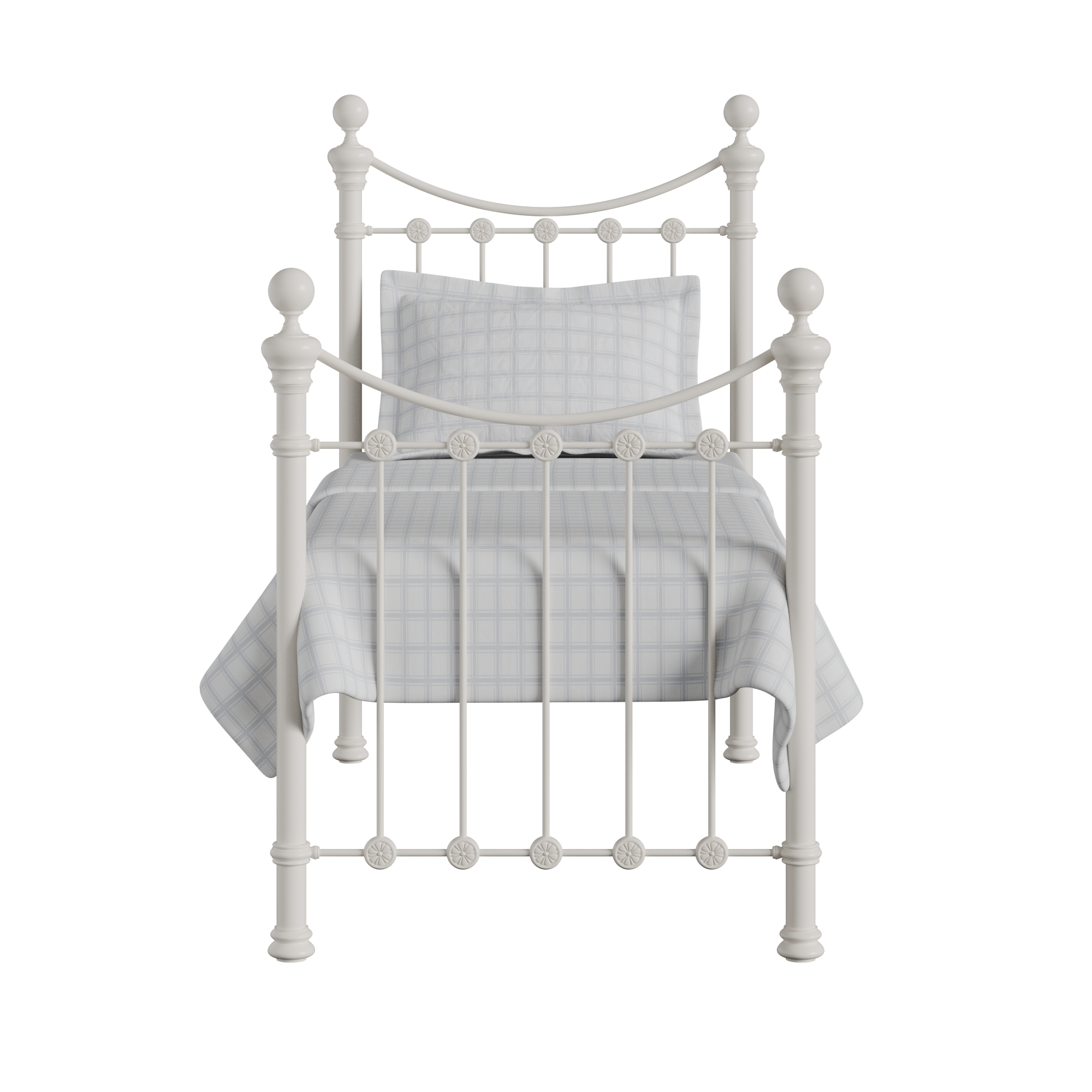 Selkirk Solo iron/metal single bed in ivory