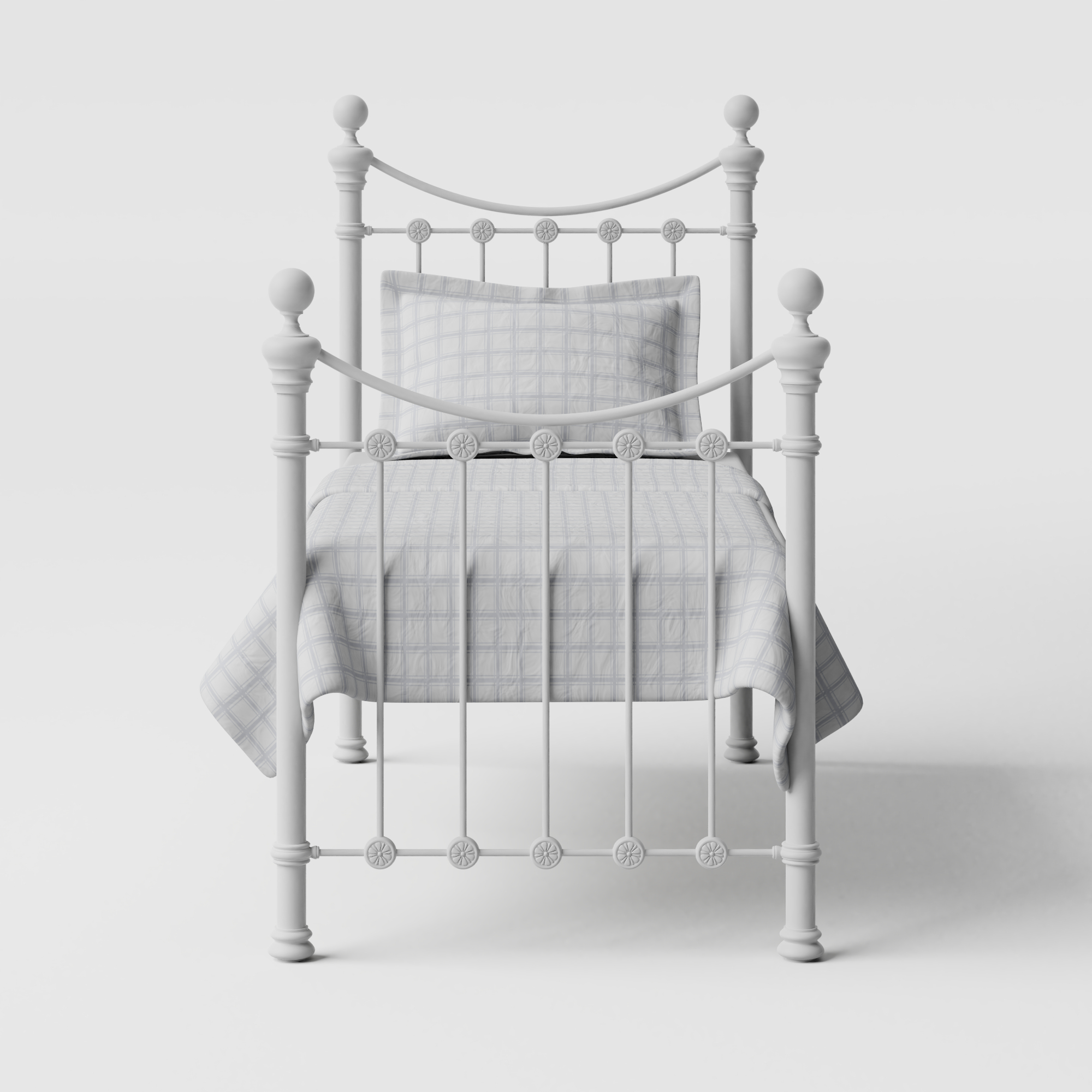 Selkirk Solo iron/metal single bed in white