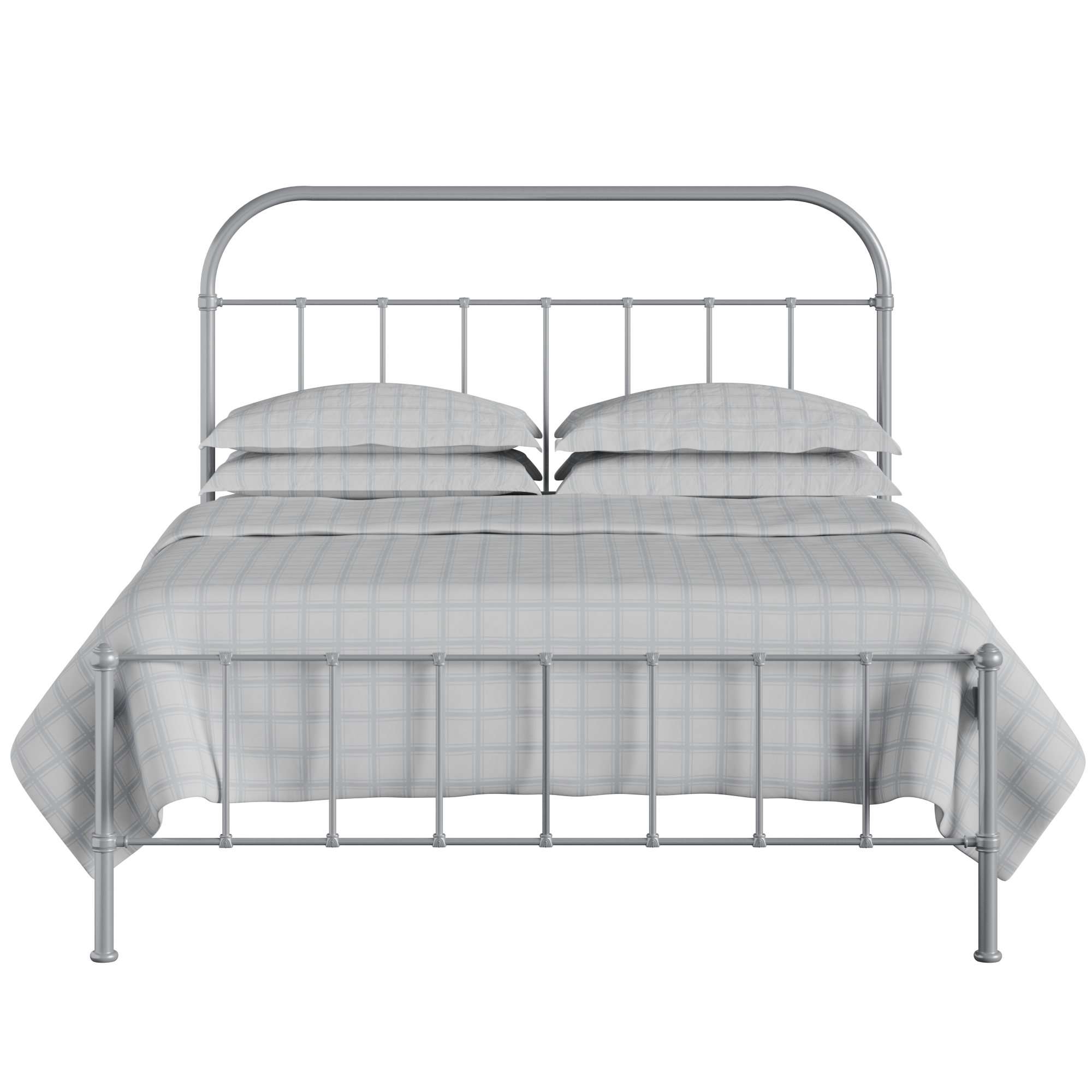 Solomon iron/metal bed in silver