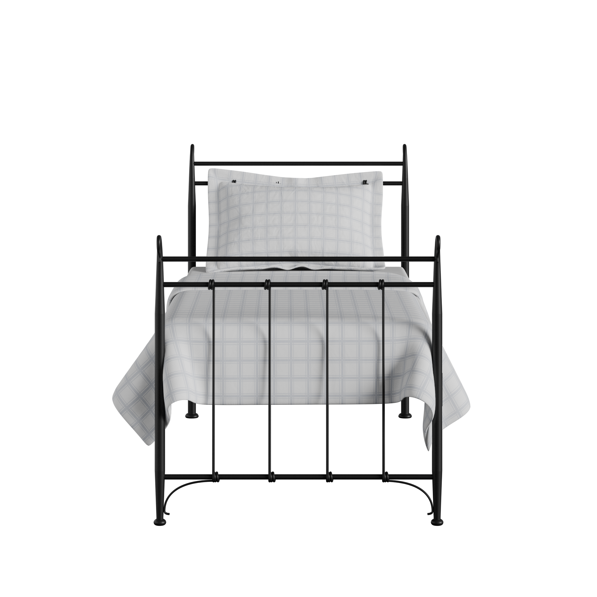 Tiffany iron/metal single bed in black