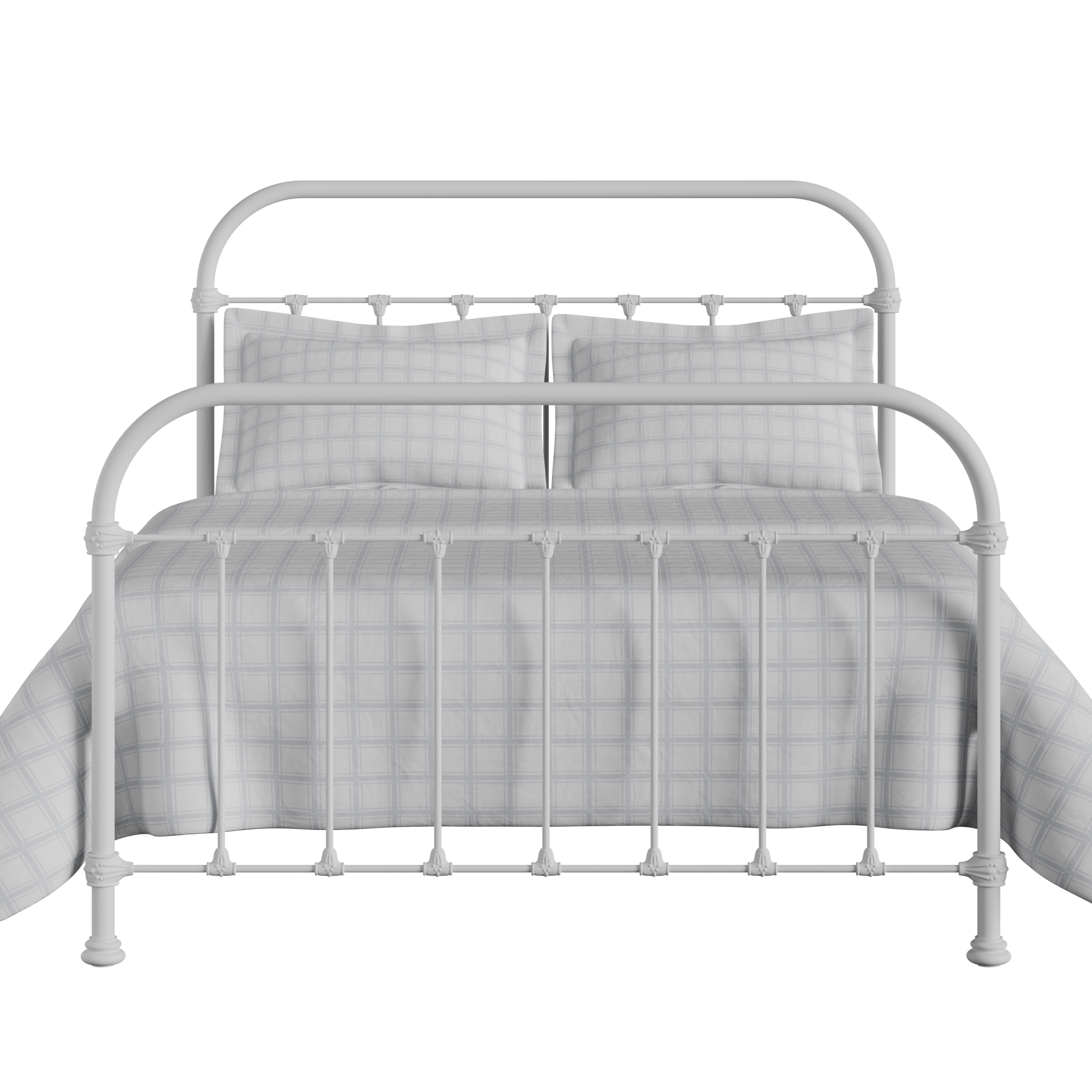 Timolin cama de metal en blanco