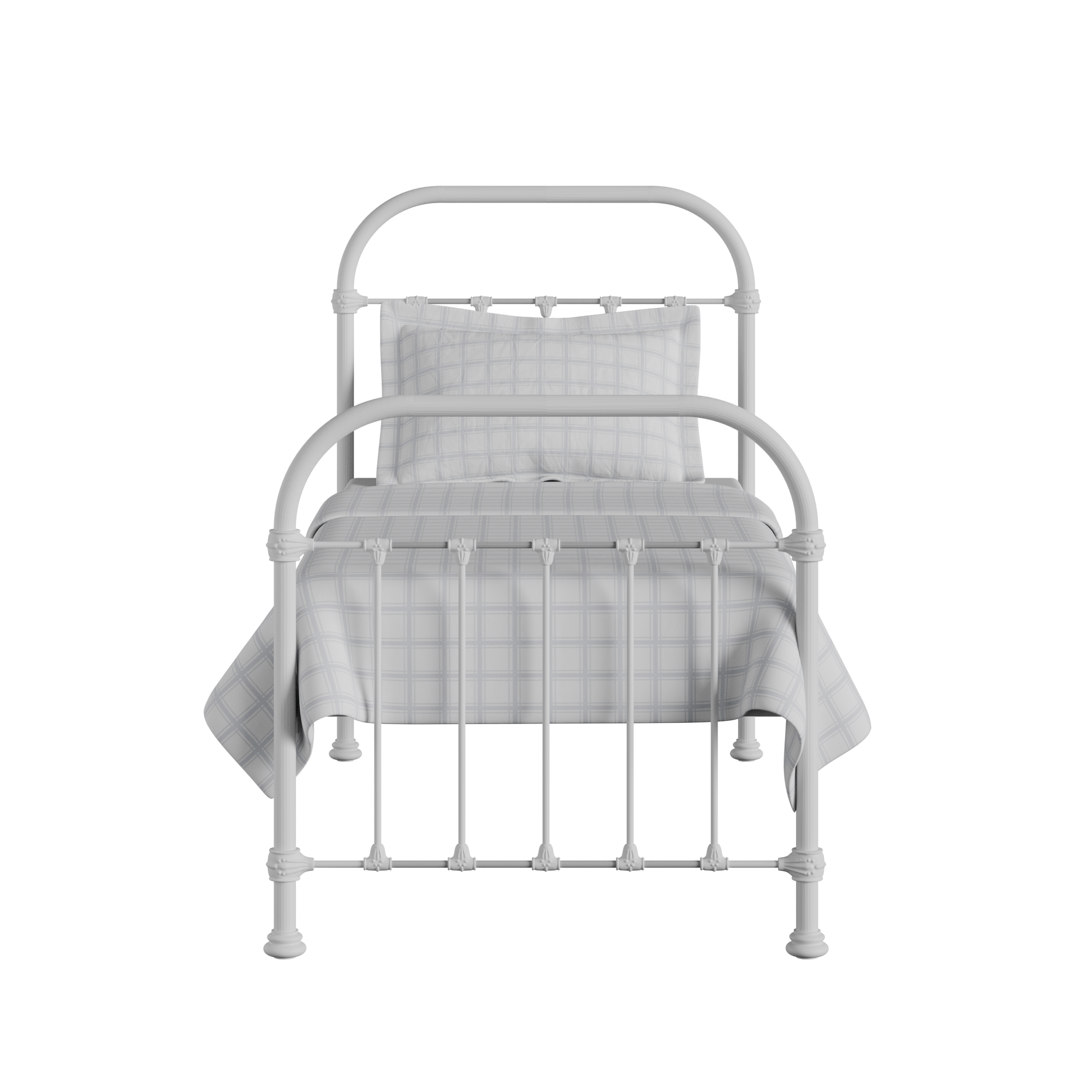 Timolin iron/metal single bed in white