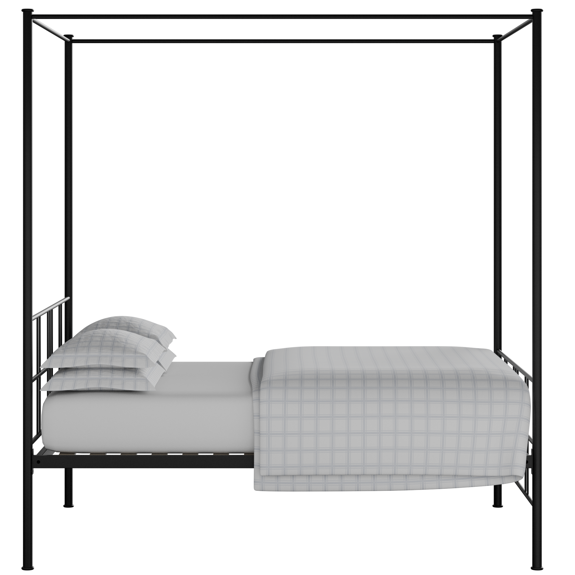 Toulon cama de metal en negro con colchón