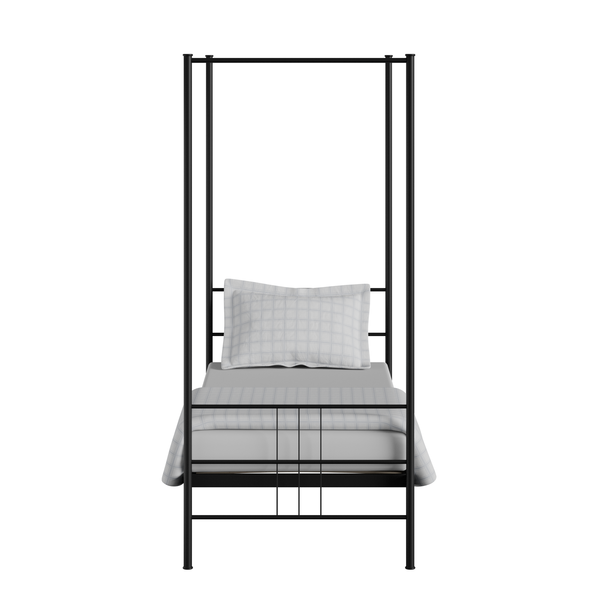 Toulon iron/metal single bed in black