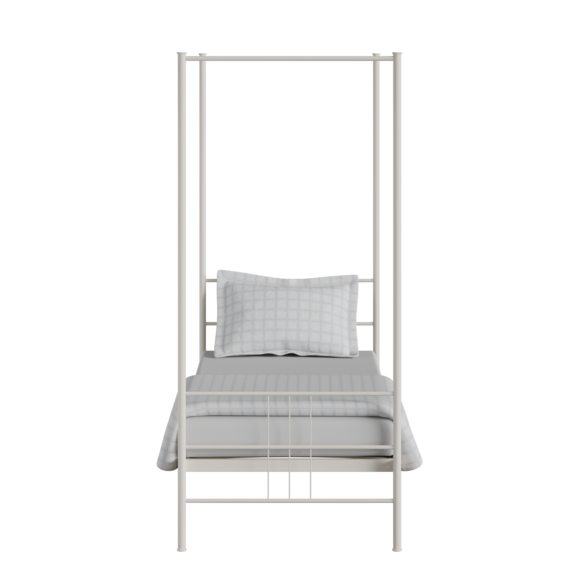Toulon iron/metal single bed in ivory