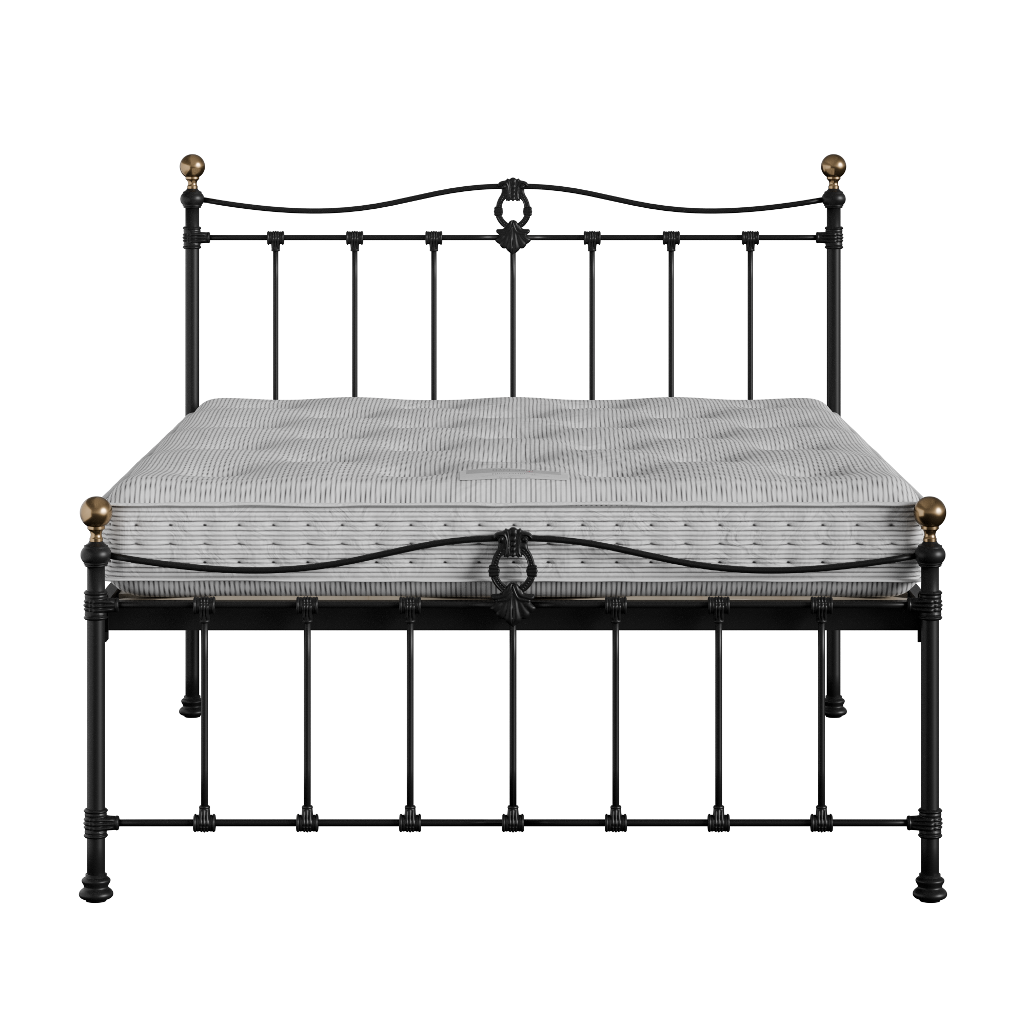 Tulsk Low Footend cama de metal en negro con colchón