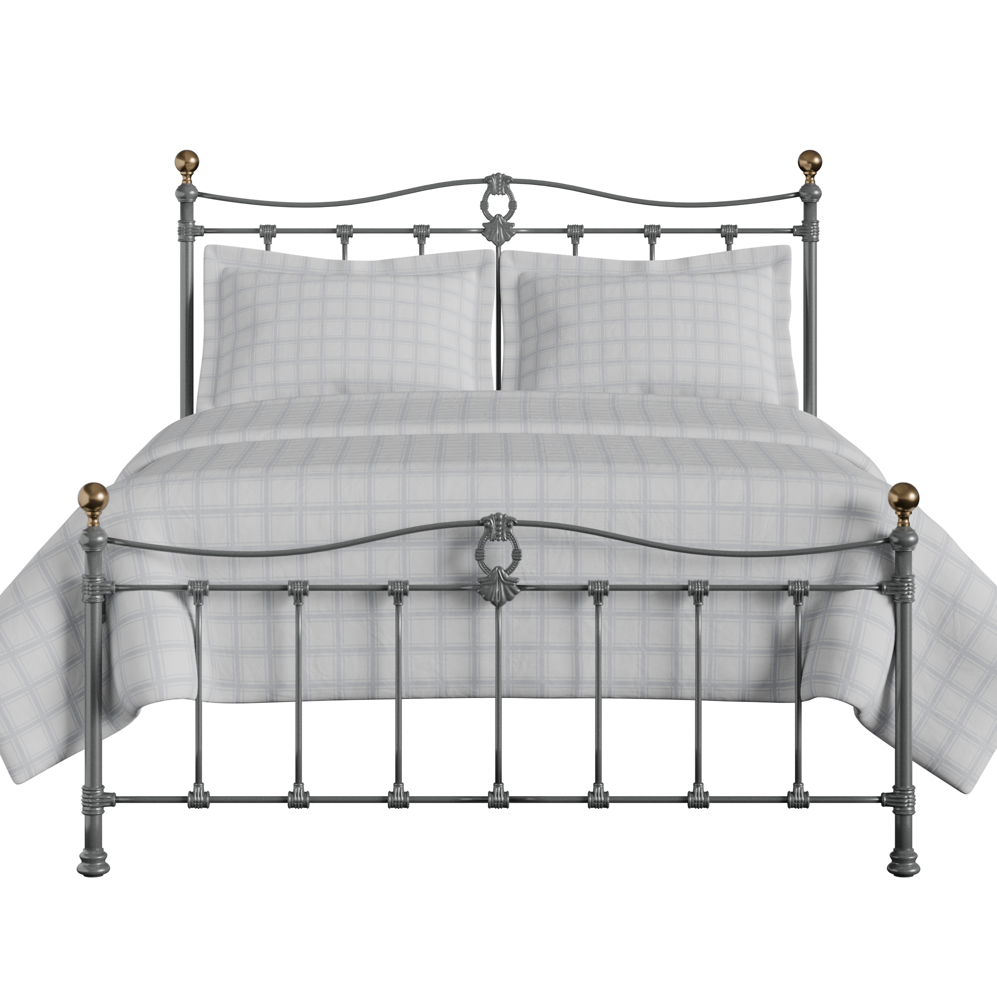 Tulsk Low Footend iron/metal bed in pewter