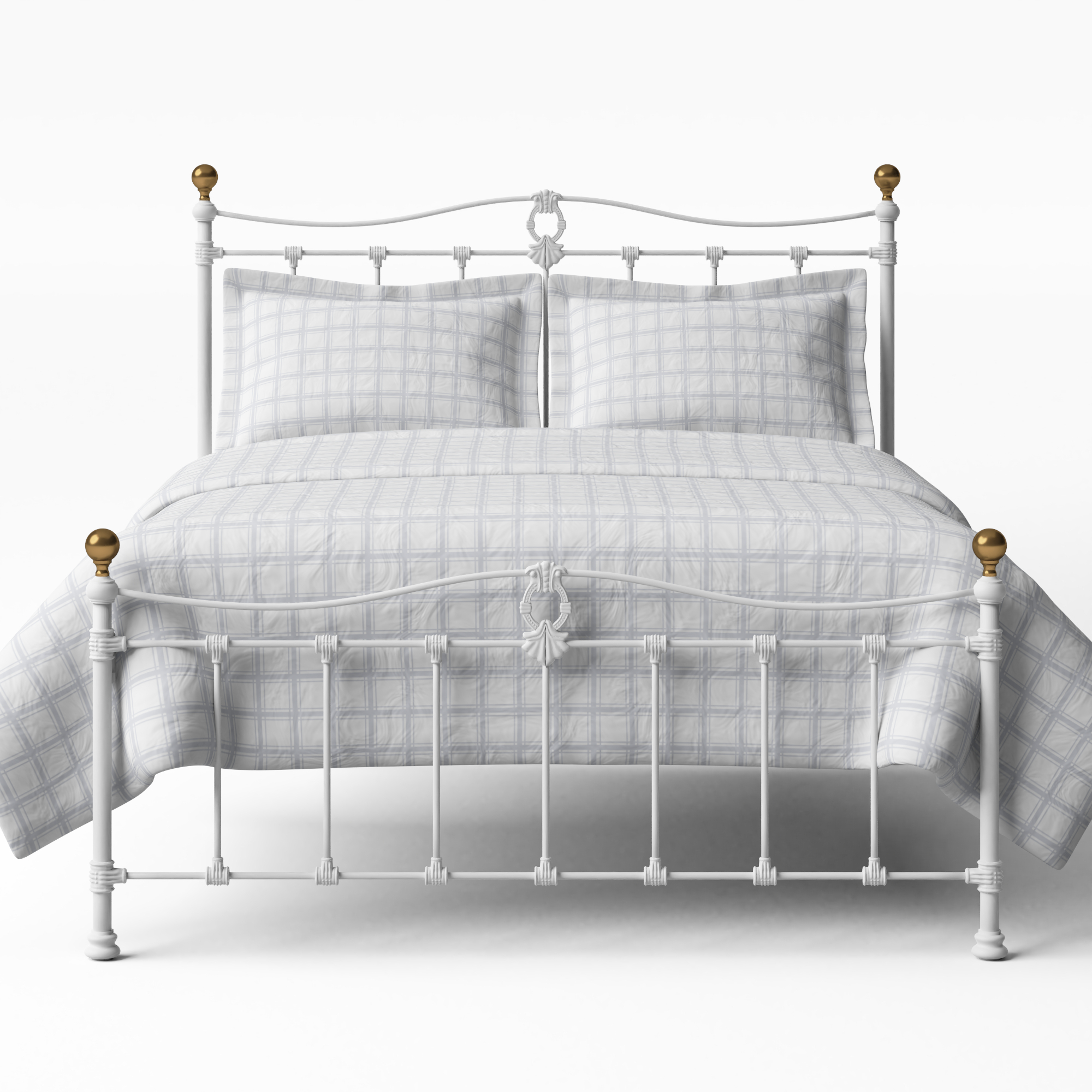 Tulsk Low Footend iron/metal bed in white
