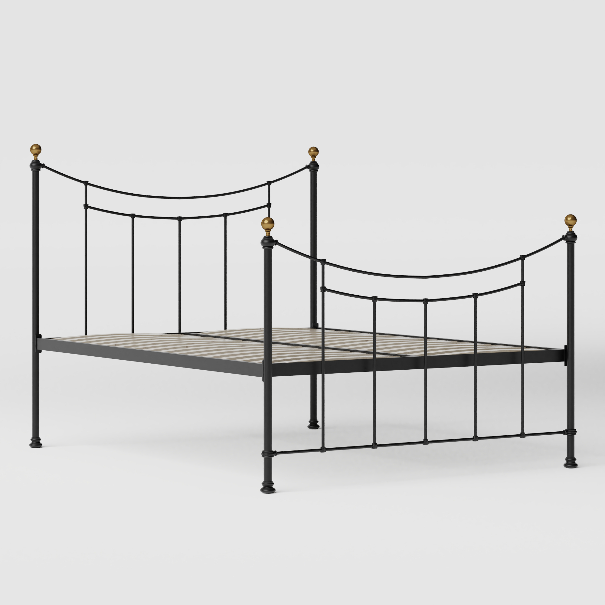 Virginia iron/metal bed in black