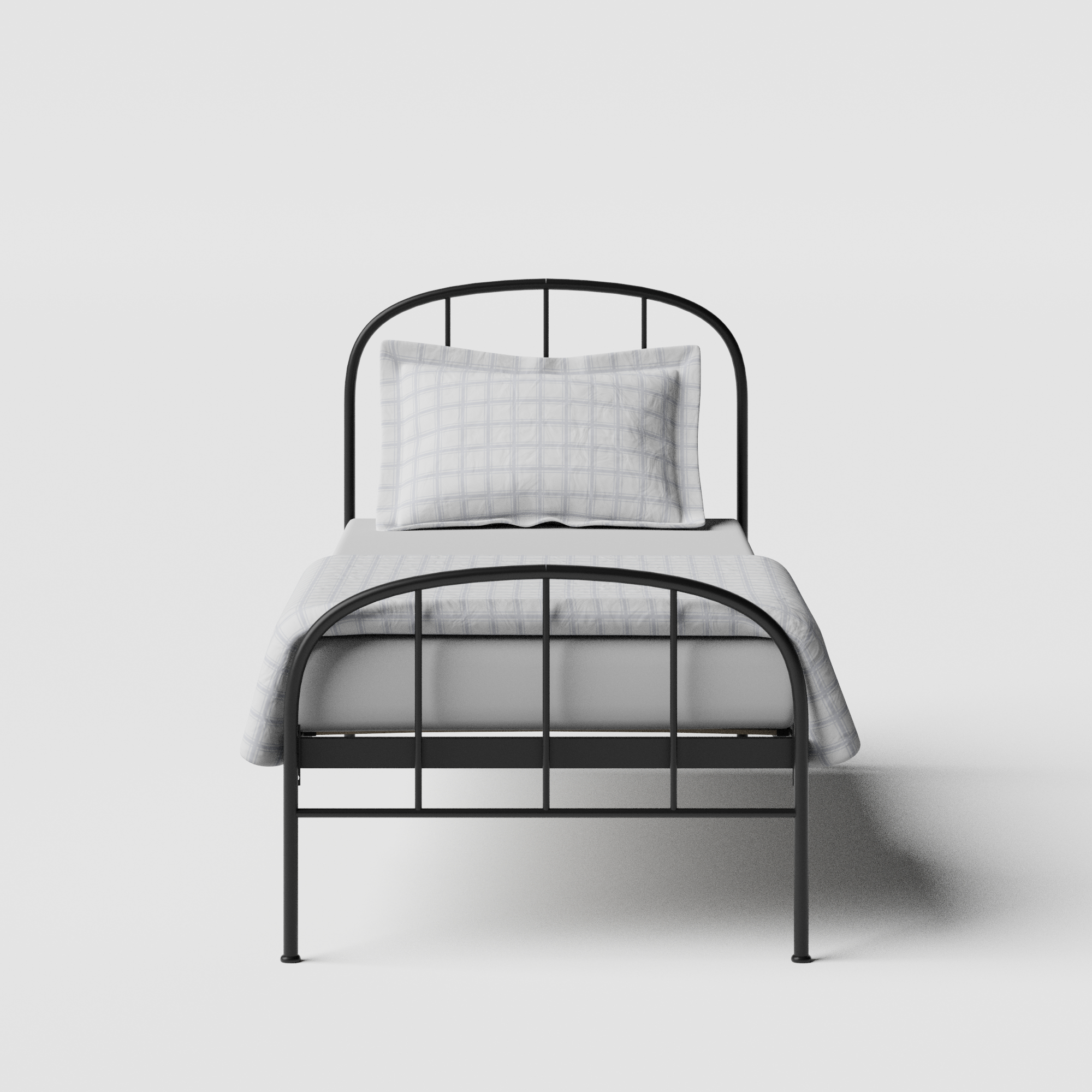 Waldo iron/metal single bed in black