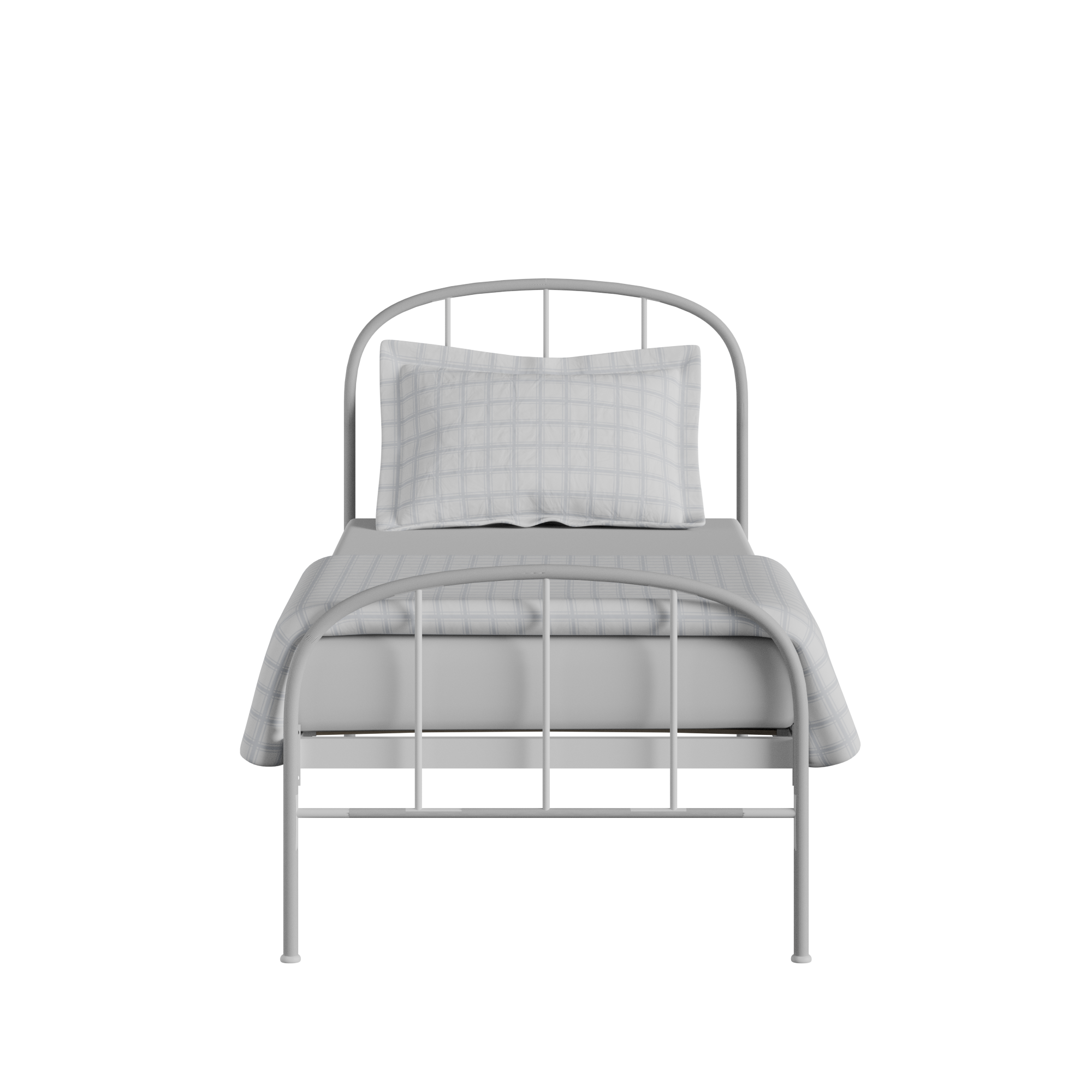 Waldo iron/metal single bed in white