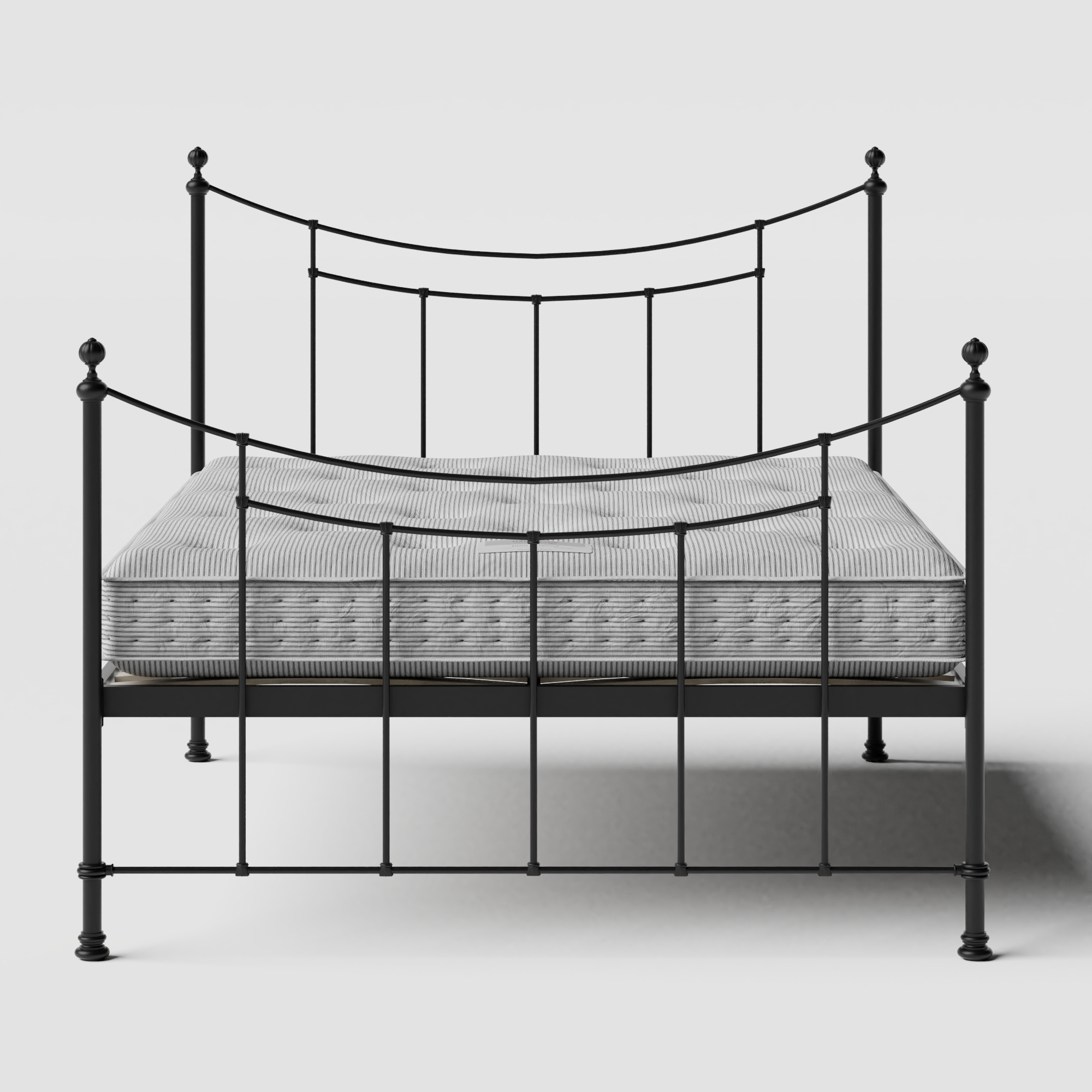 Winchester iron/metal bed in black with Juno mattress