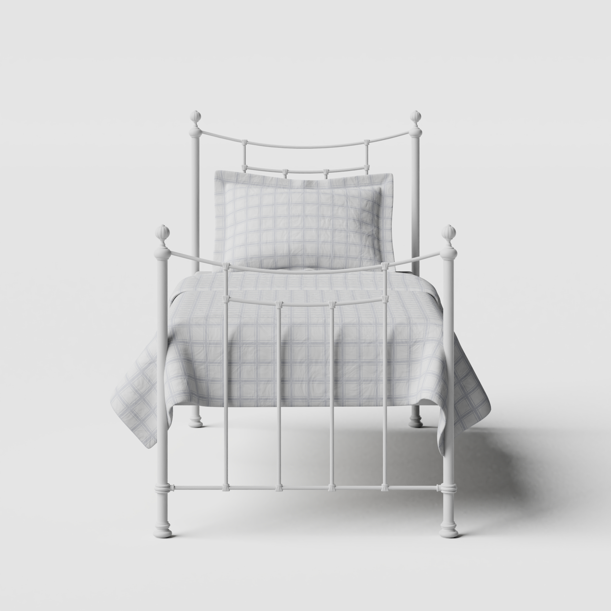 Winchester cama individual de metal en blanco