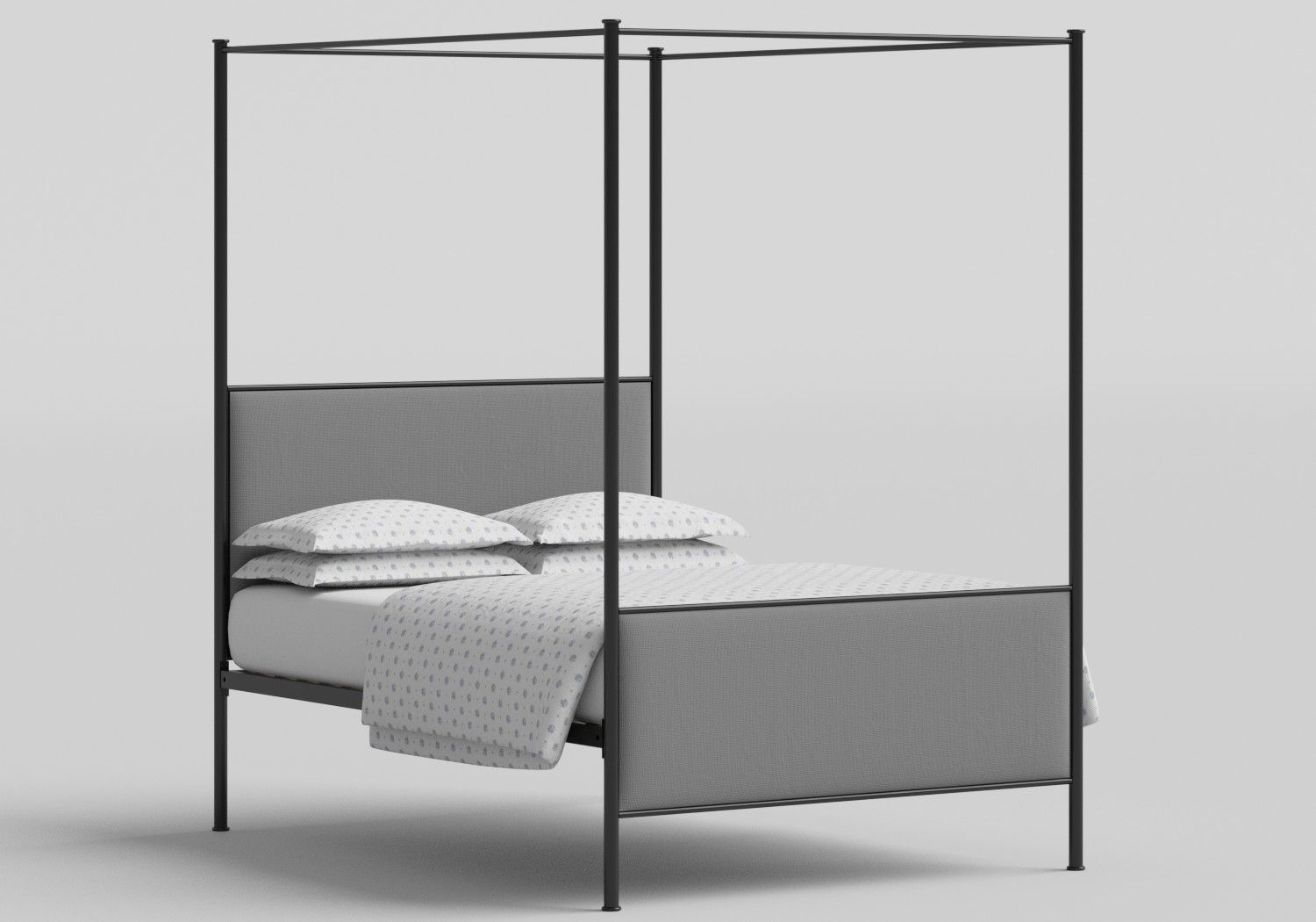 Reims Iron/Upholstered Four Poster Bed The Original Bed Co UK