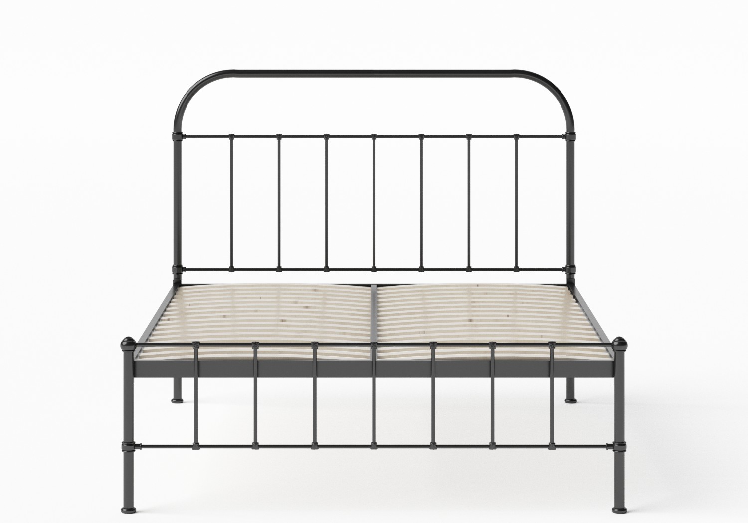 Solomon iron bed with a slatted bed frame (cutout)