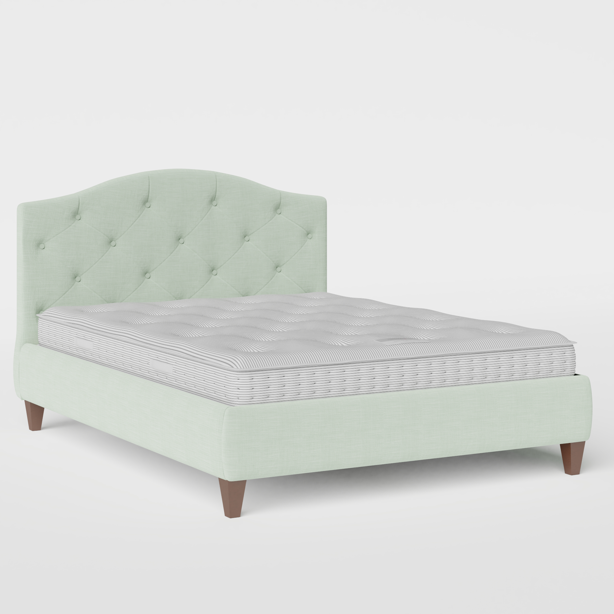 Daniella Deep Buttoned upholstered bed in duckegg fabric