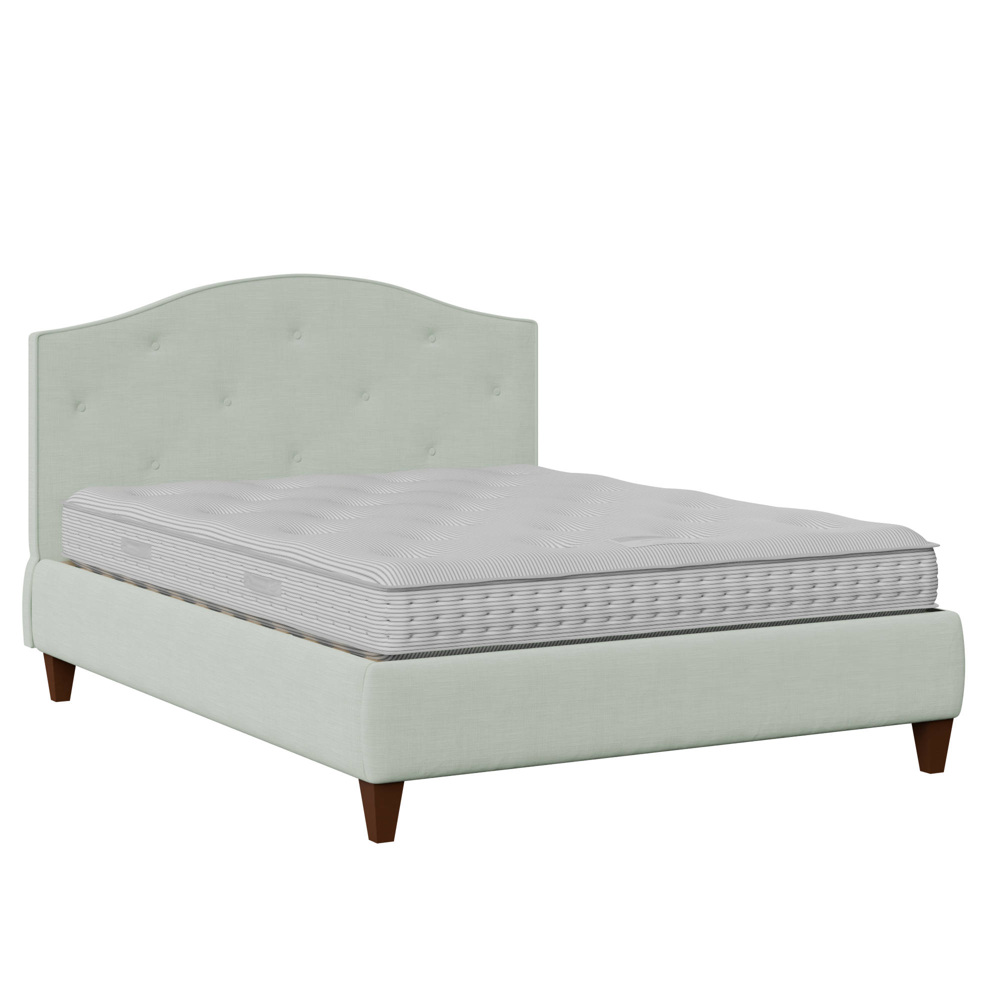 Daniella Buttoned Diagonal cama tapizada en tela duckegg