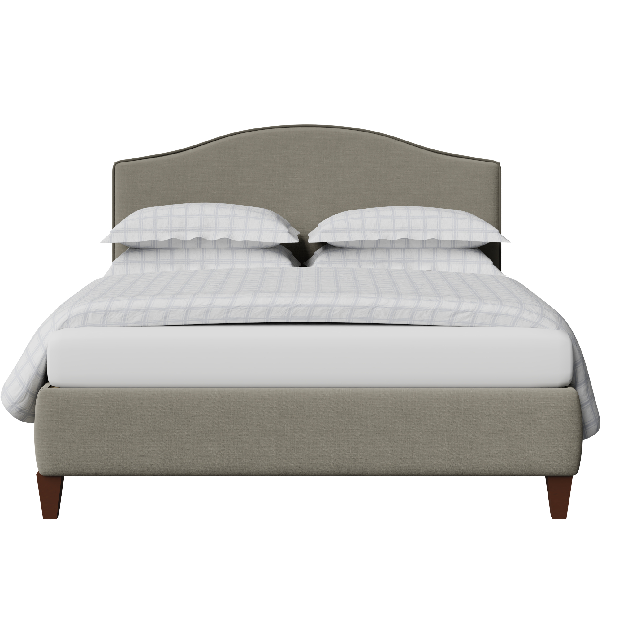 Daniella with Piping upholstered bed in grey fabric