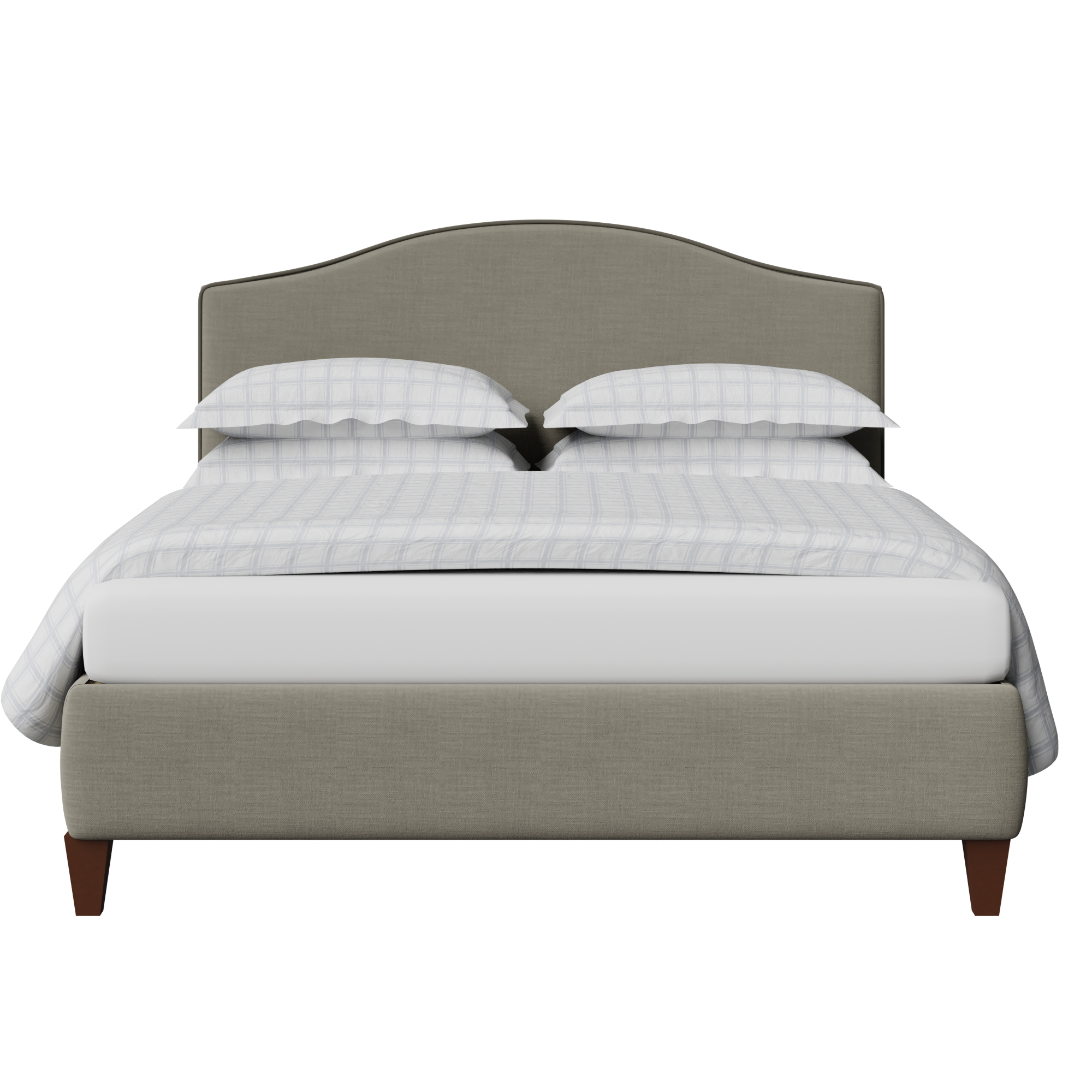 Daniella with Piping upholstered bed in grey fabric