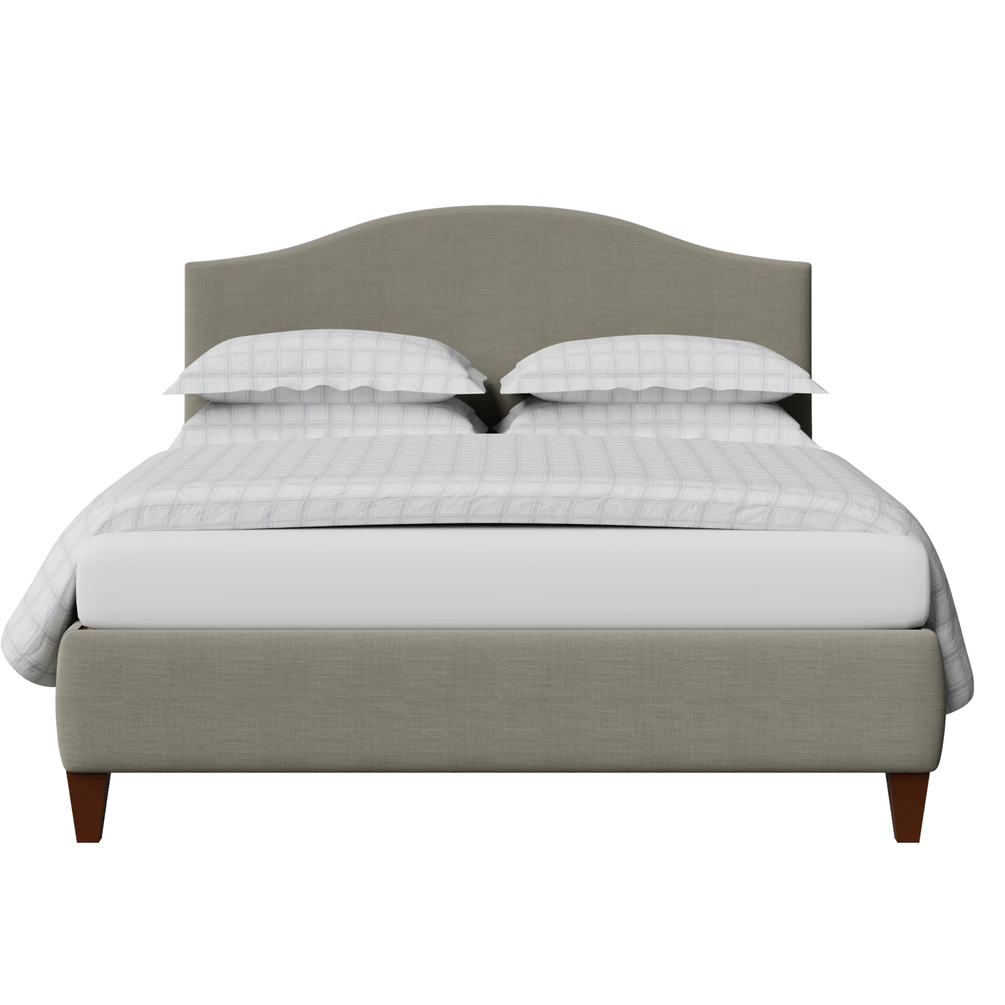 Daniella cama tapizada en tela gris