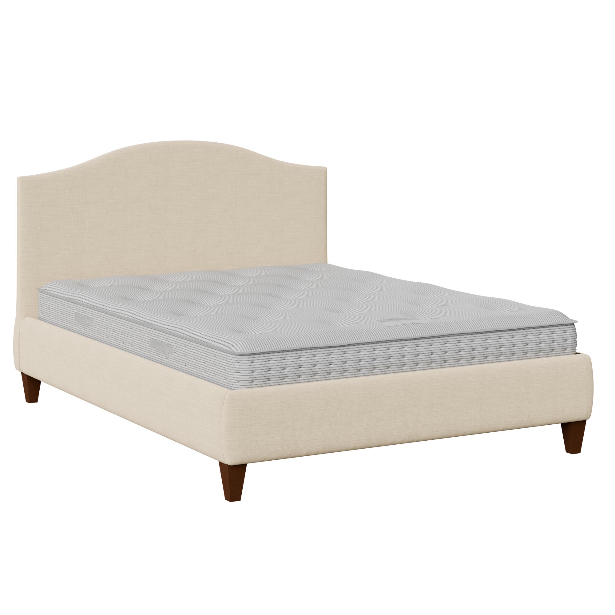 Daniella upholstered bed in natural fabric