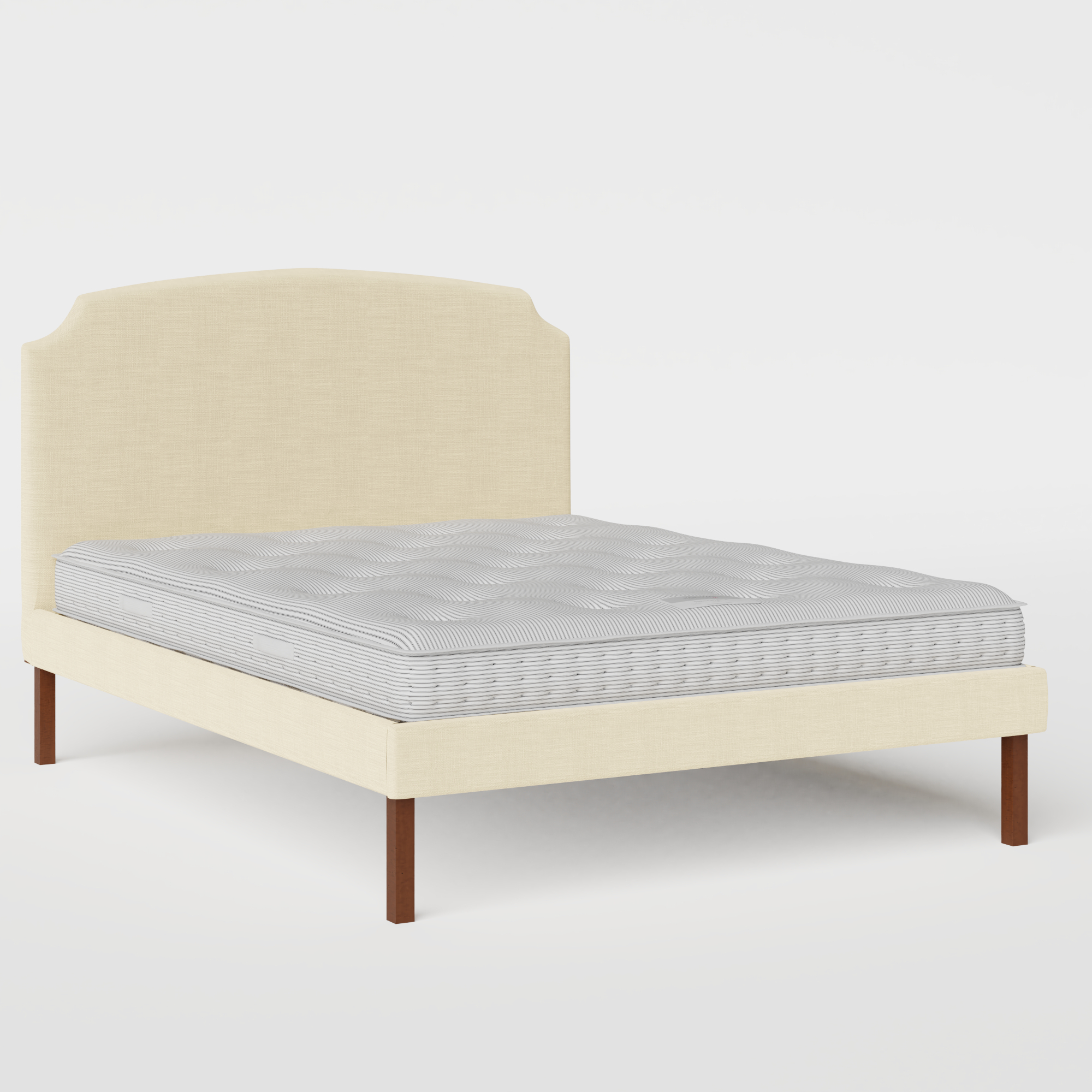Kobe Upholstered upholstered bed in natural fabric
