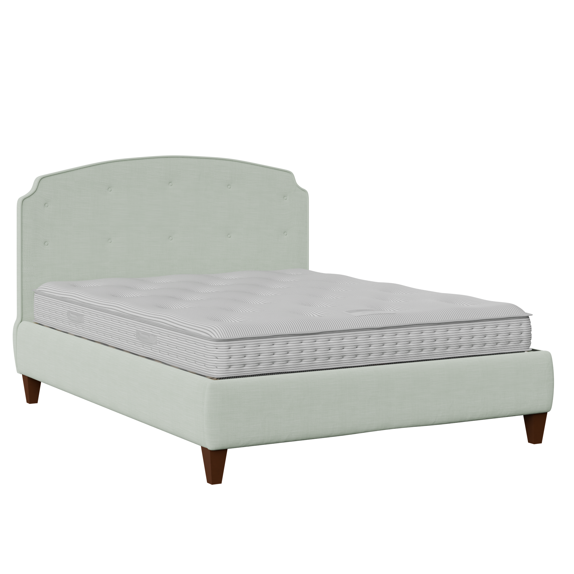 Lide Buttoned stoffen bed in duckegg