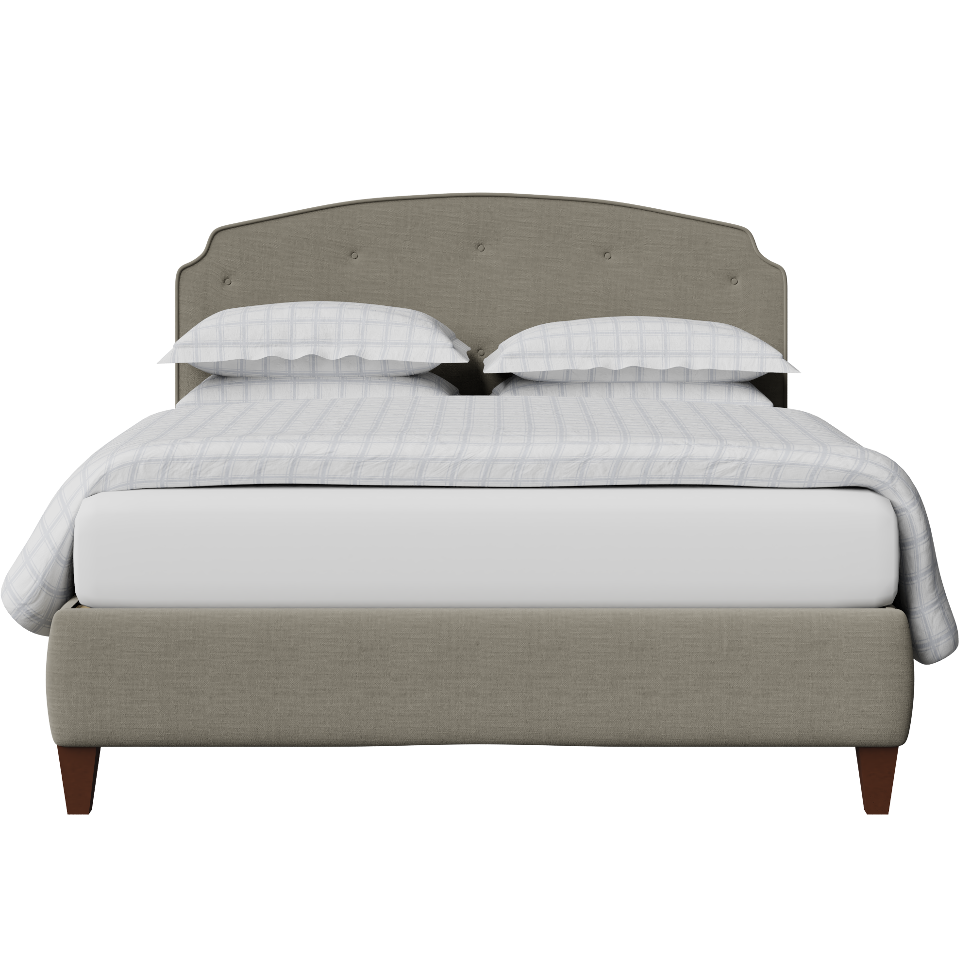 Lide Buttoned letto imbottito con tessuto grigio
