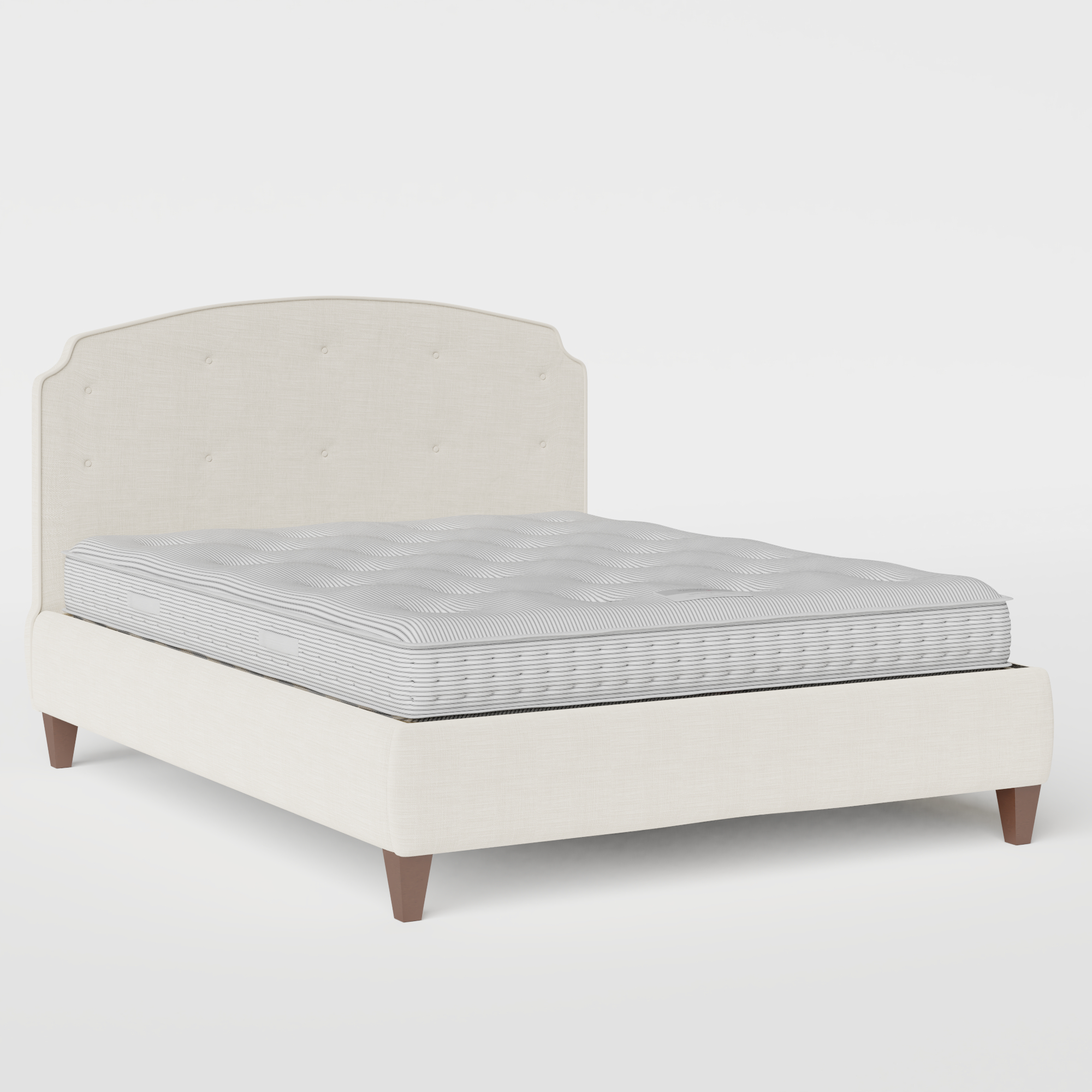 Lide Buttoned cama tapizada en tela mist
