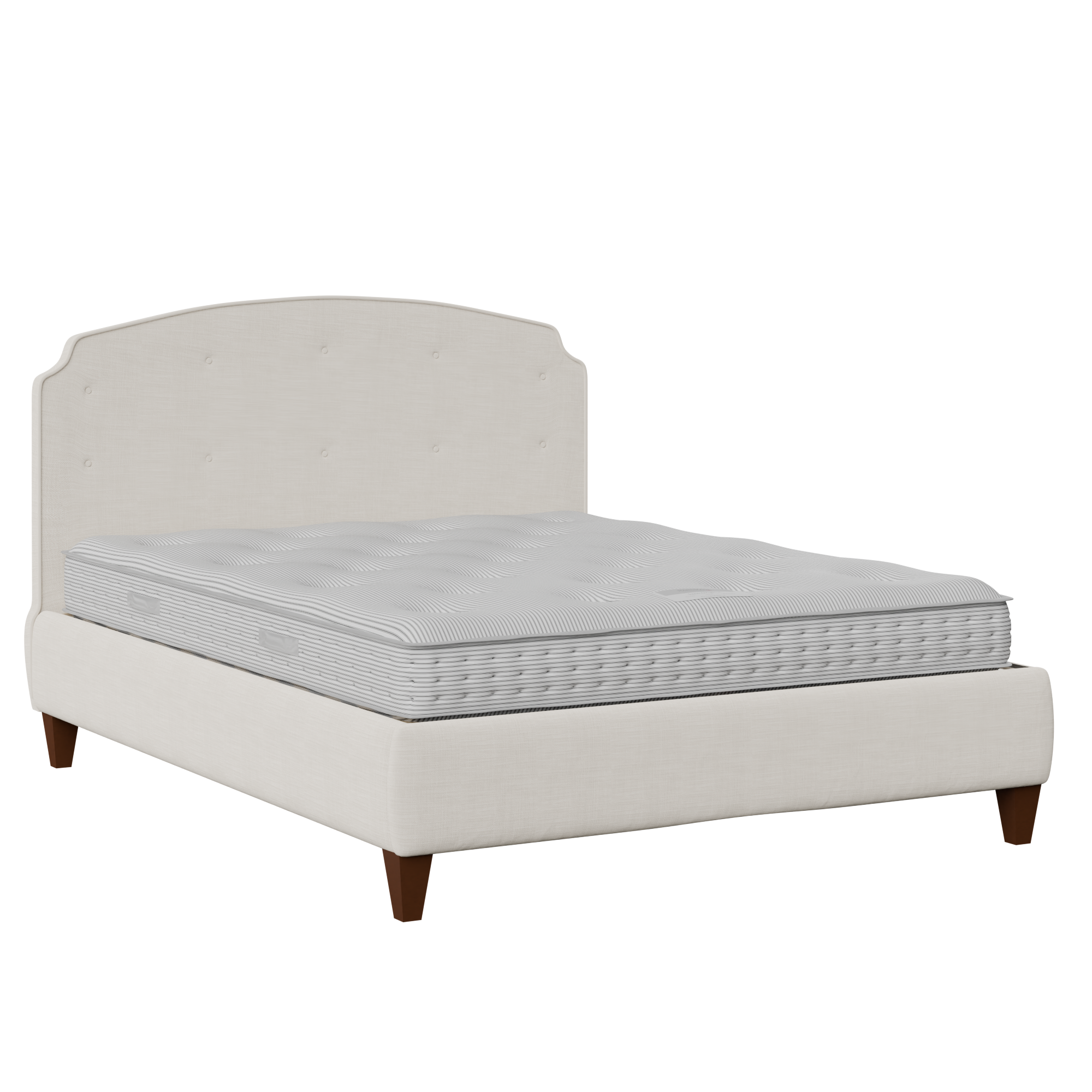 Lide Buttoned cama tapizada en tela mist