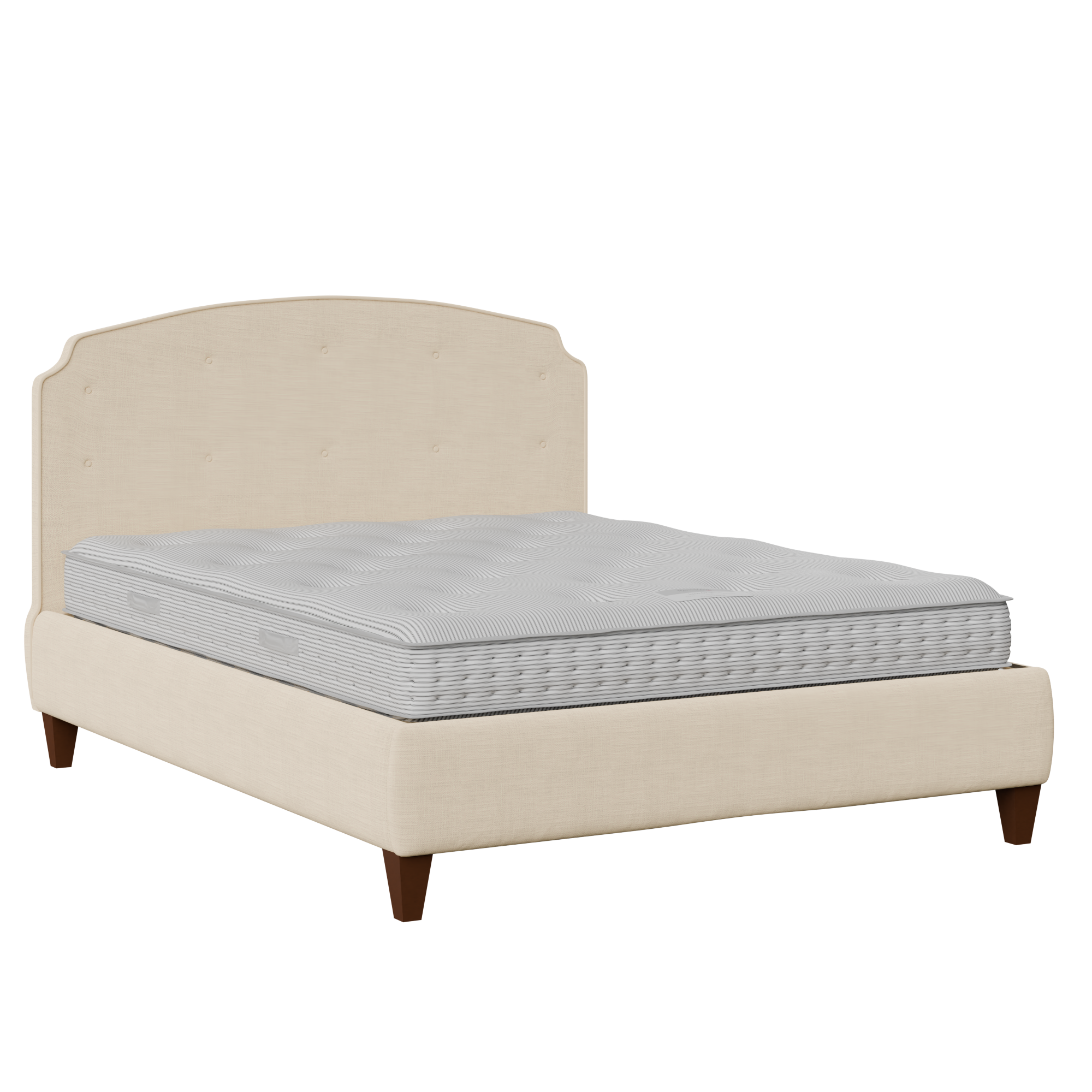 Lide Buttoned stoffen bed in natural