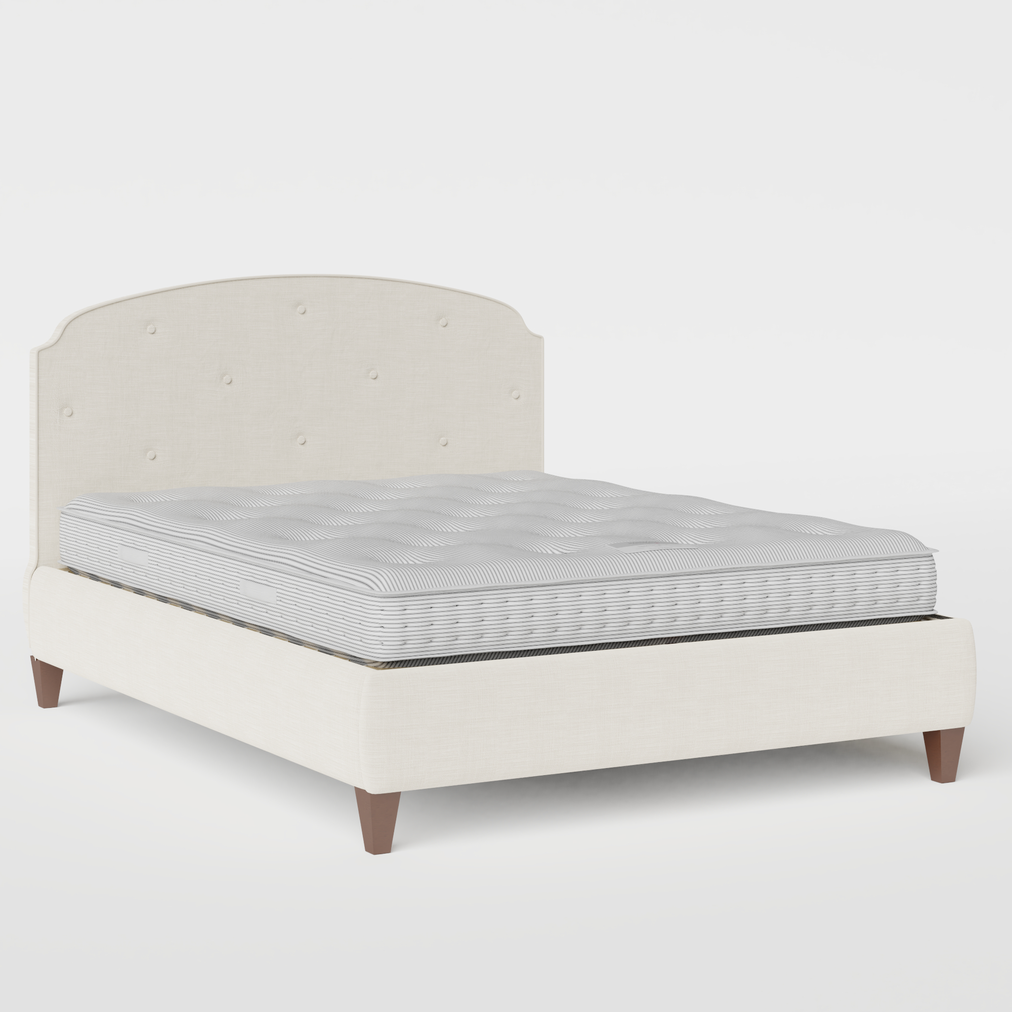 Lide Buttoned Diagonal letto imbottito con tessuto mist