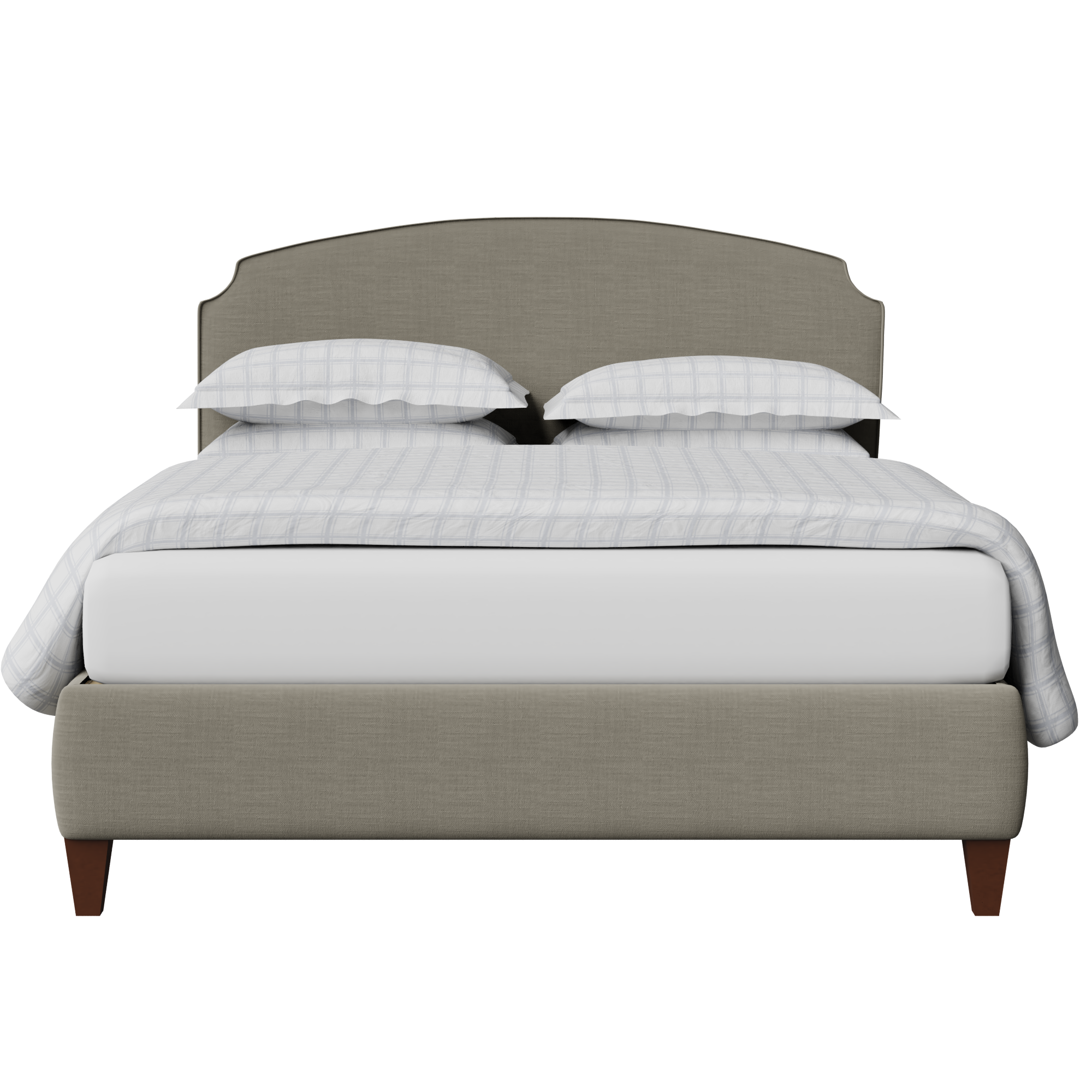 Lide with Piping cama tapizada en tela gris