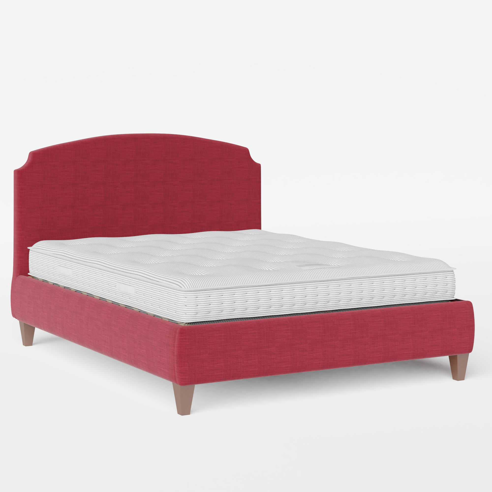 Lide cama tapizada en tela cherry