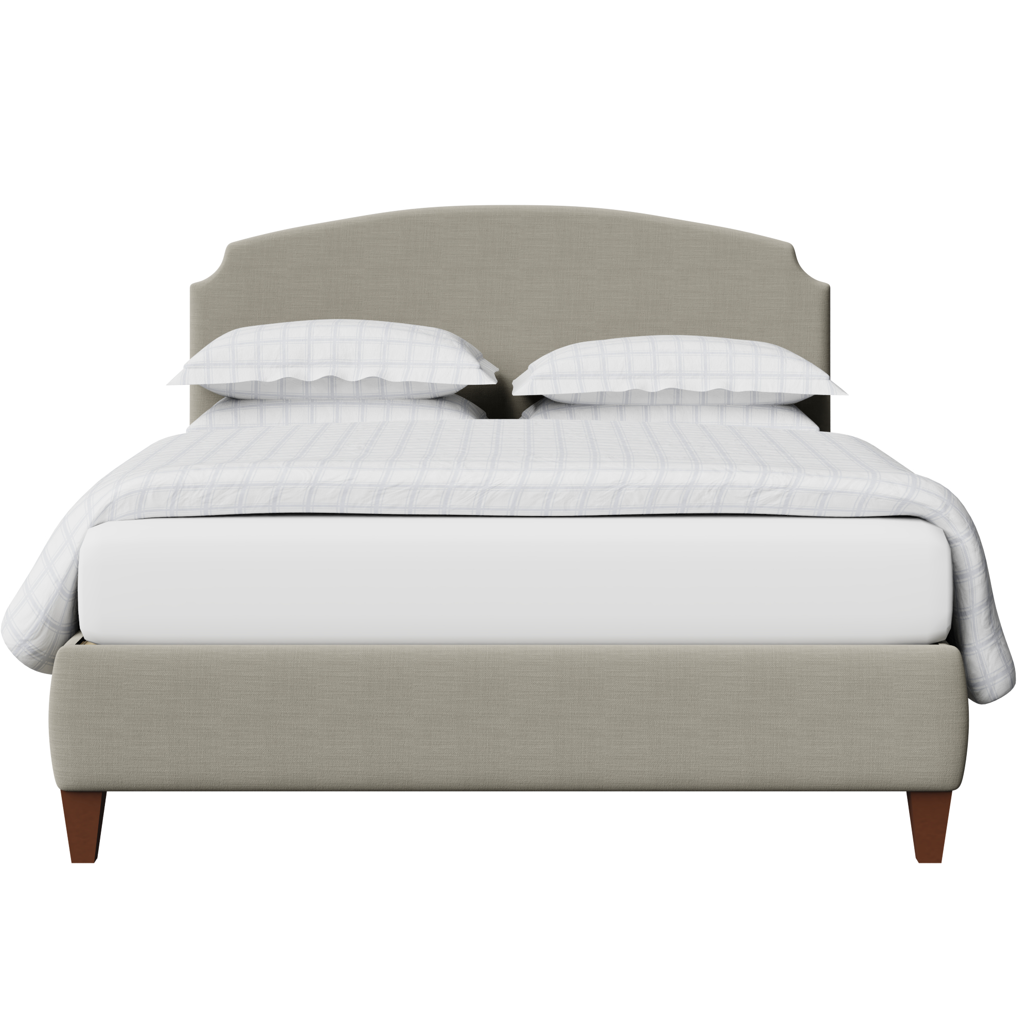 Lide cama tapizada en tela gris