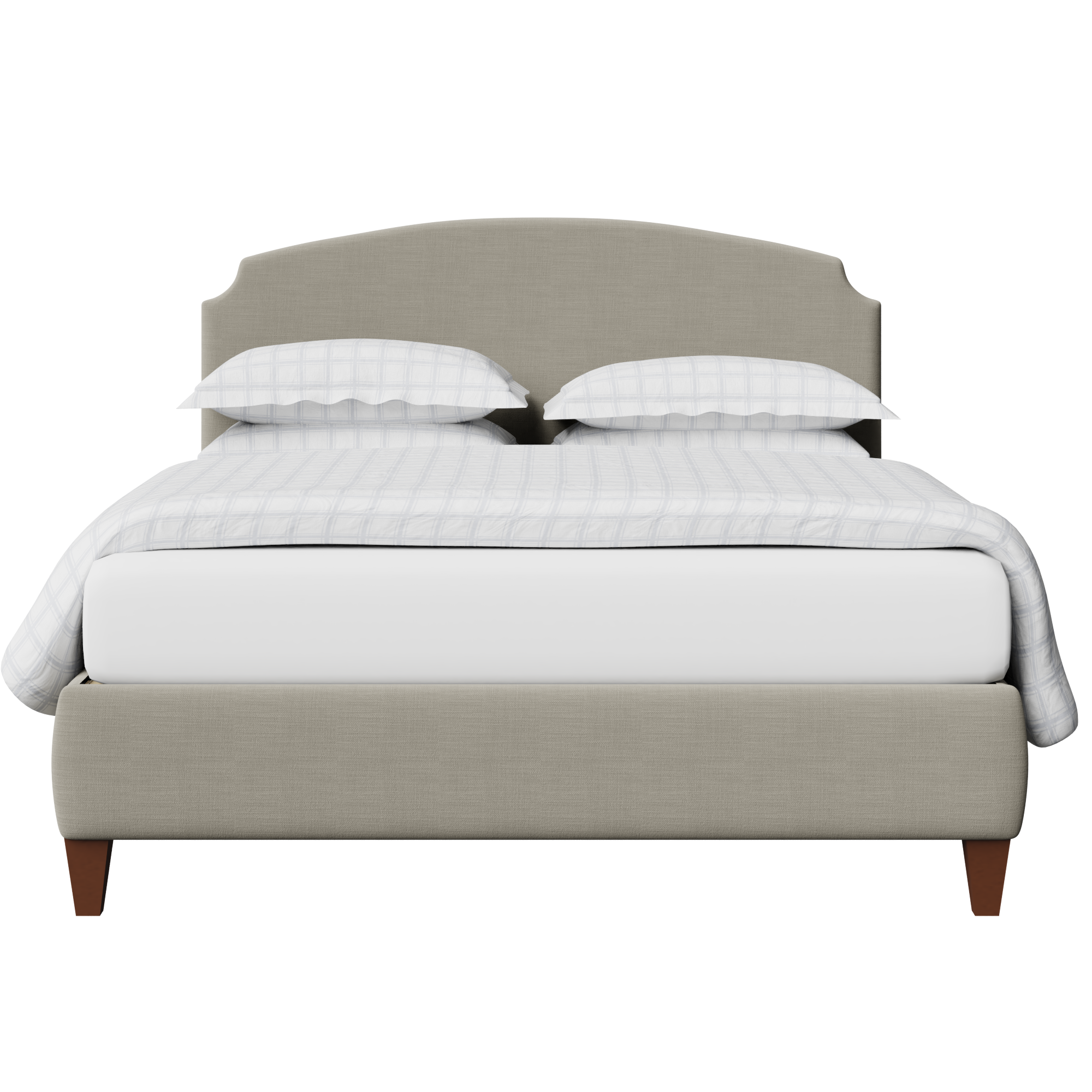 Lide upholstered bed in grey fabric