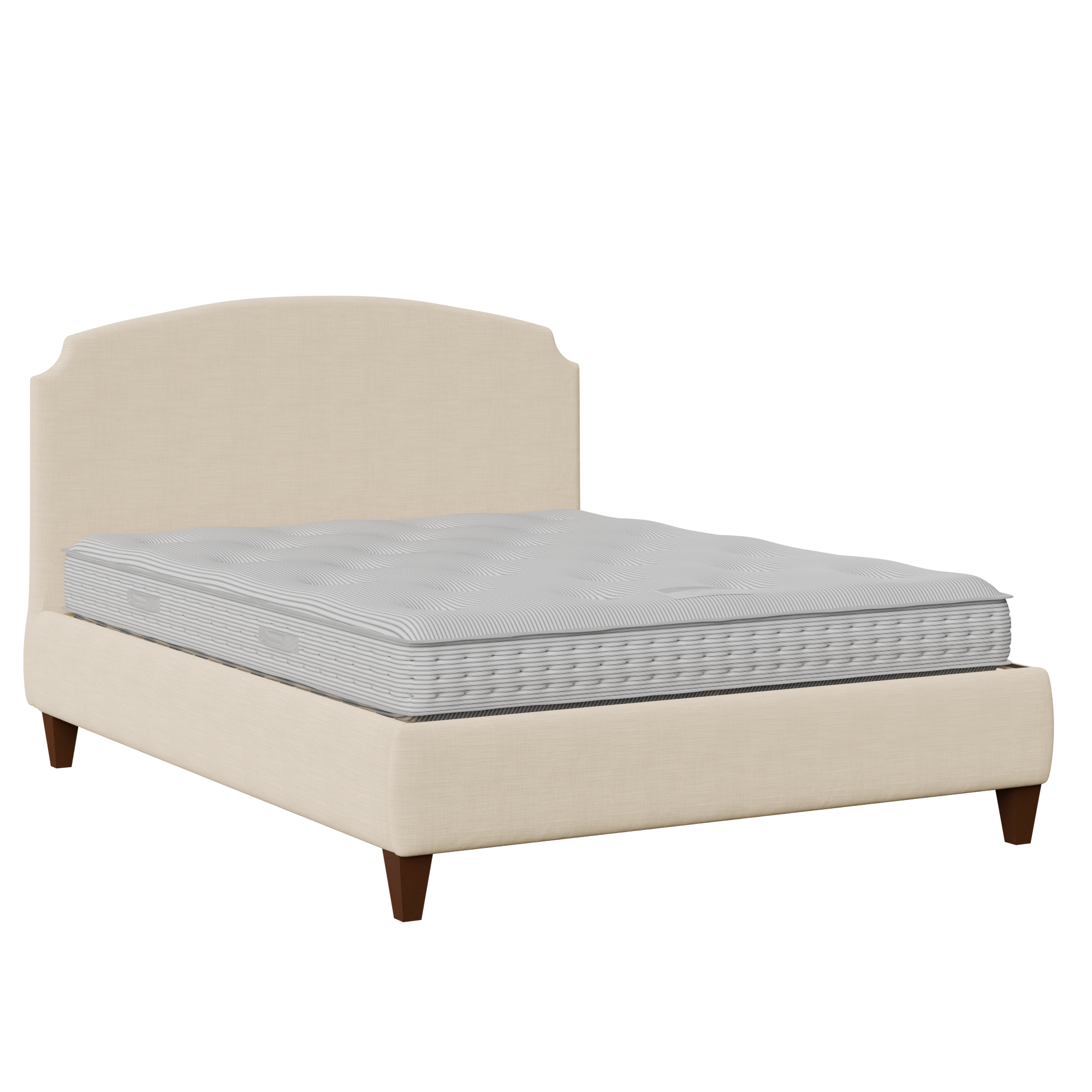 Lide cama tapizada en tela natural