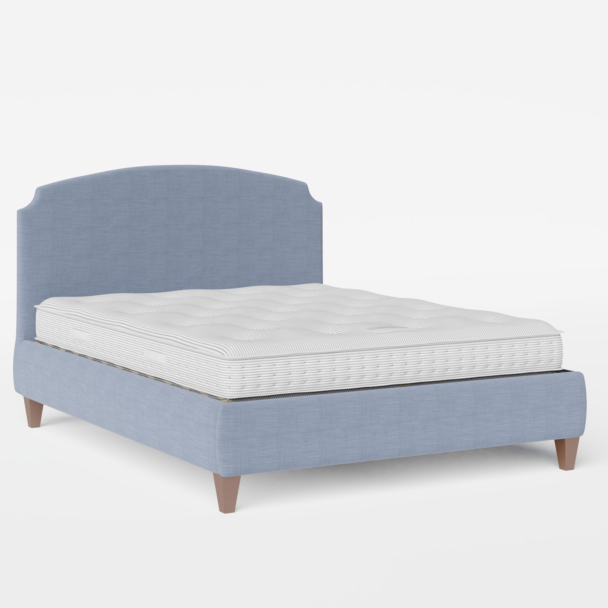 Lide cama tapizada en tela azul