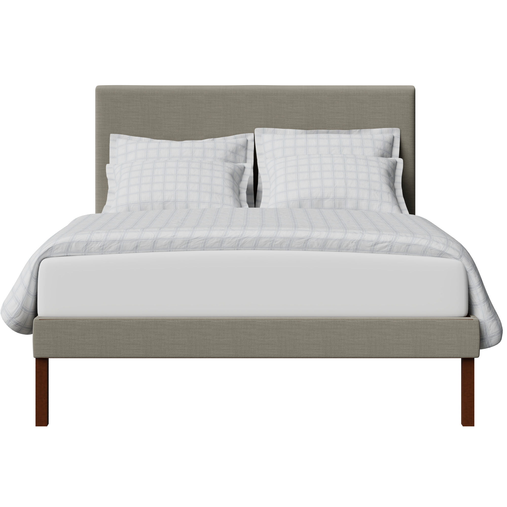 Misaki Upholstered upholstered bed in grey fabric
