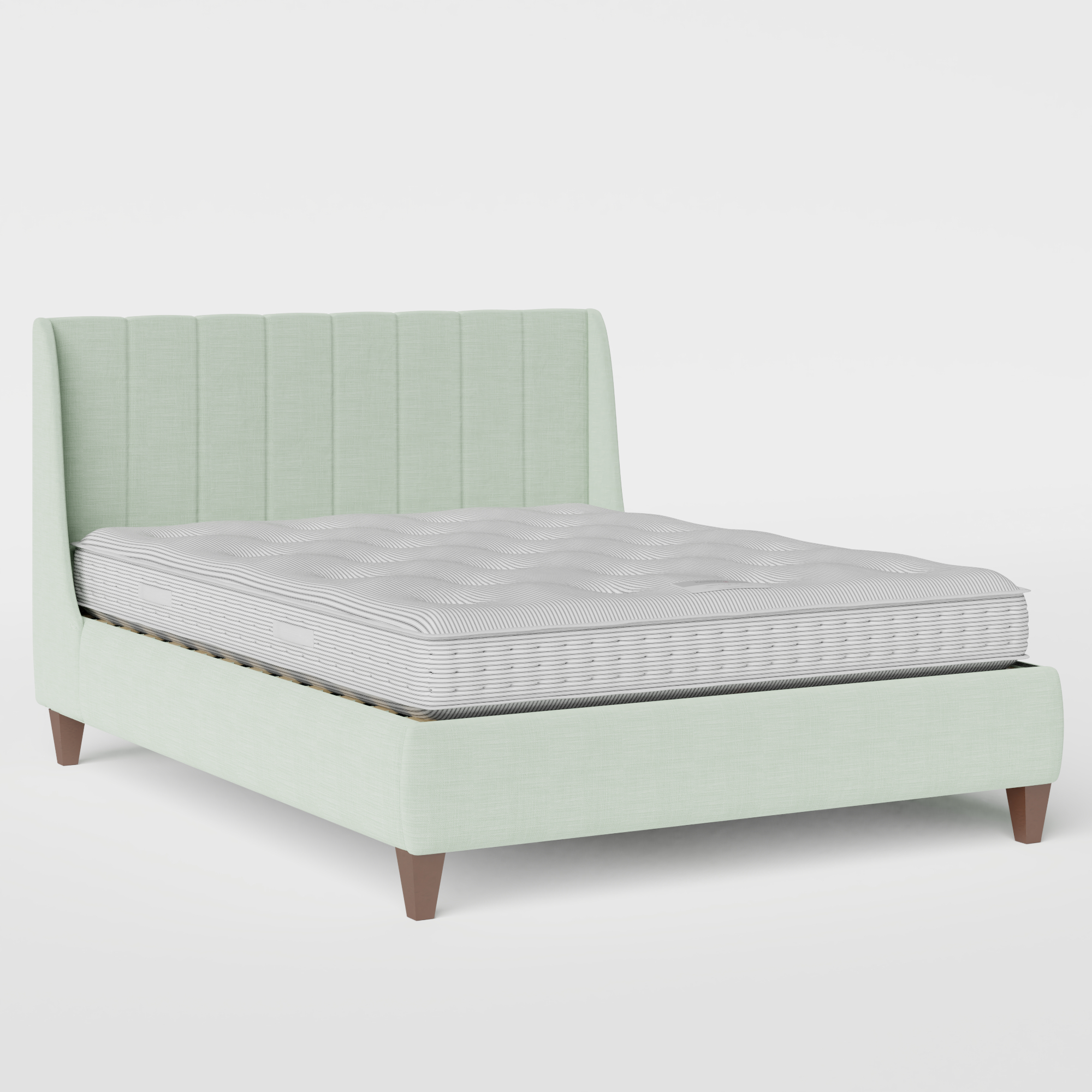 Sunderland Pleated upholstered bed in duckegg fabric