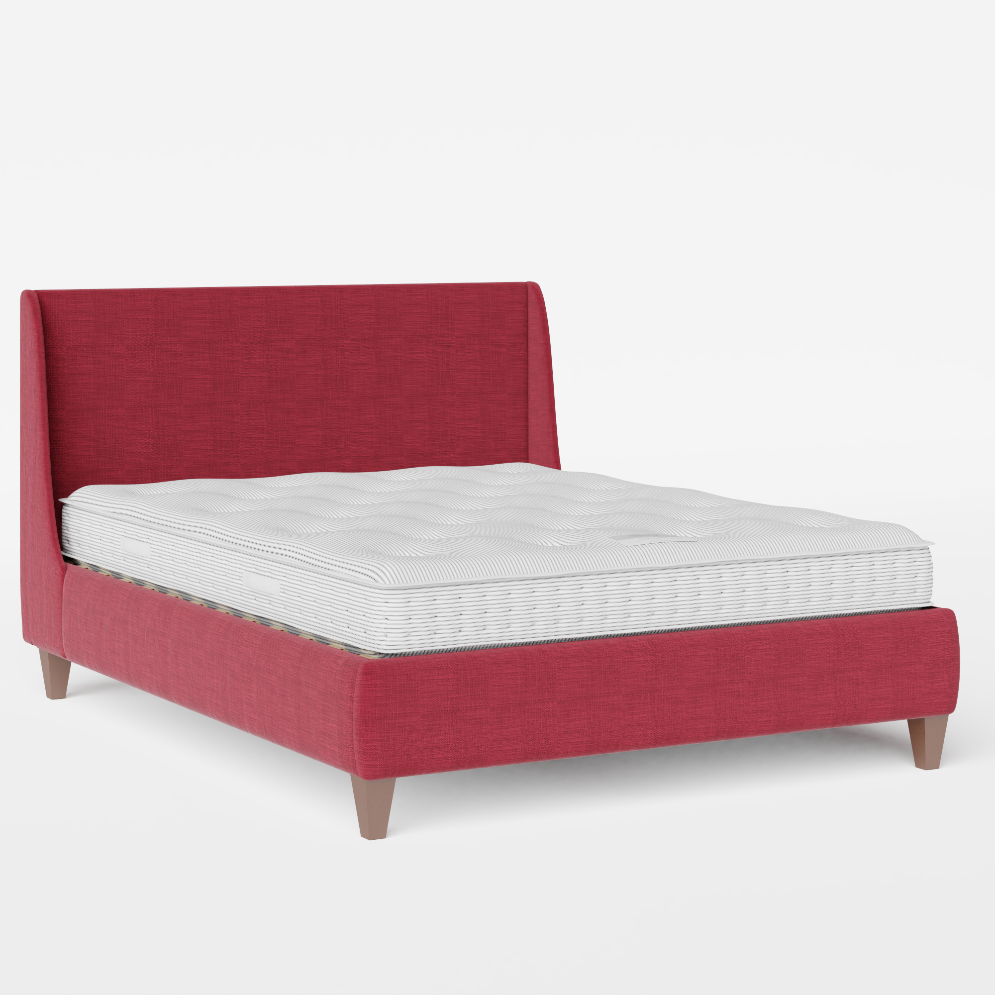 Sunderland upholstered bed in cherry fabric