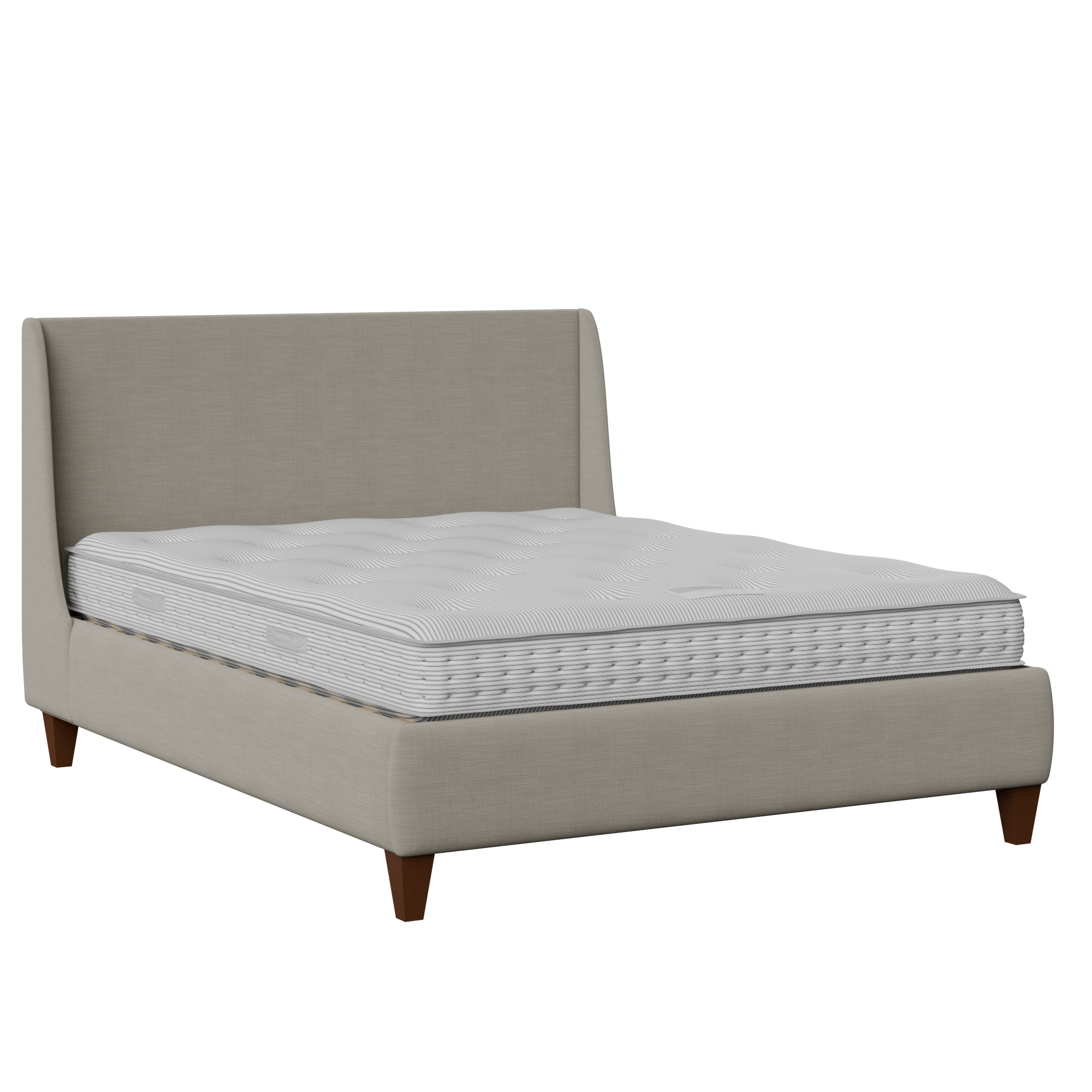 Sunderland upholstered bed in grey fabric