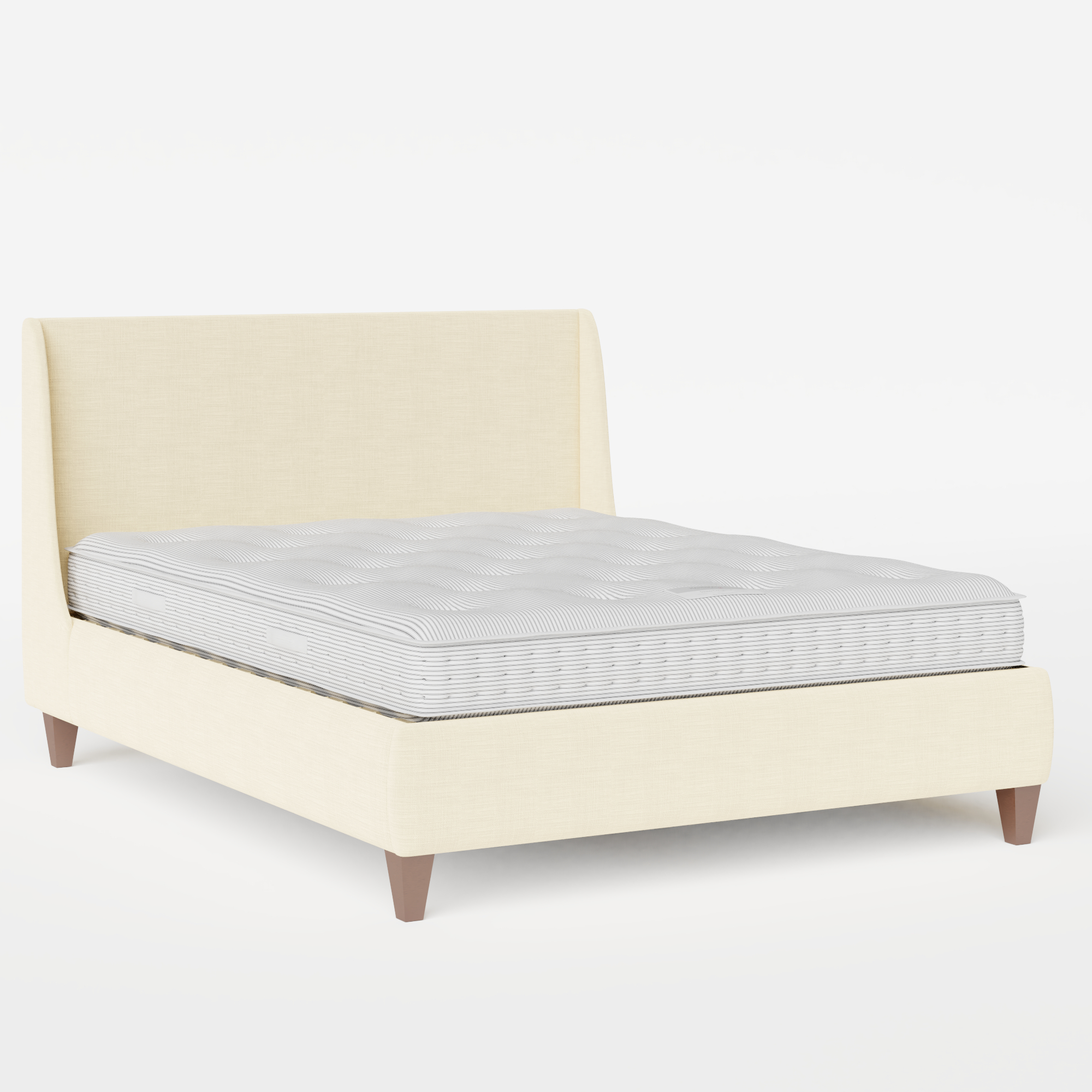 Sunderland upholstered bed in natural fabric