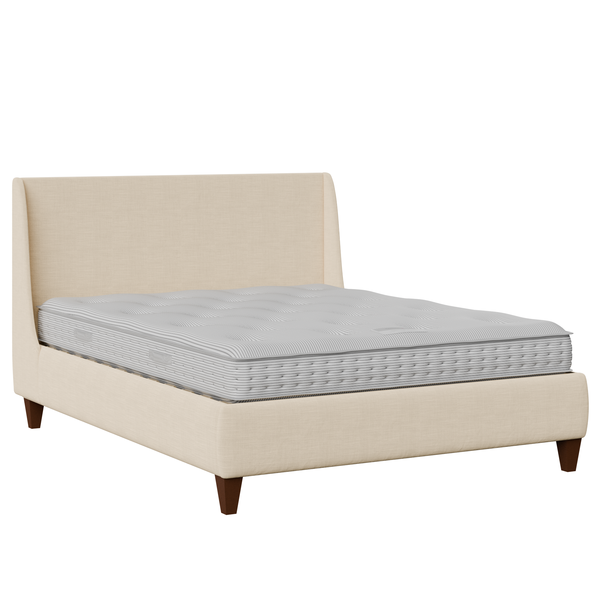 Sunderland upholstered bed in natural fabric