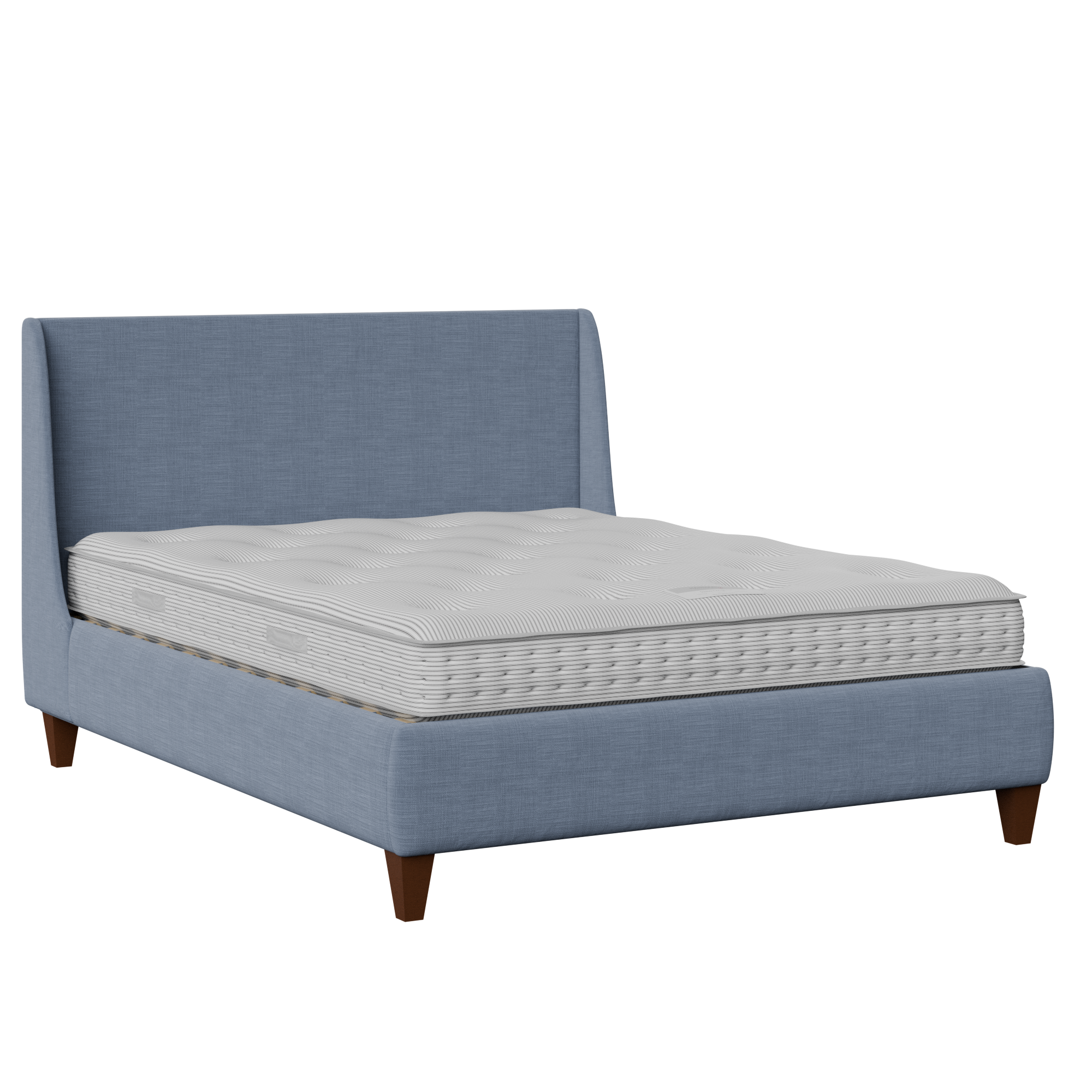 Sunderland upholstered bed in blue fabric