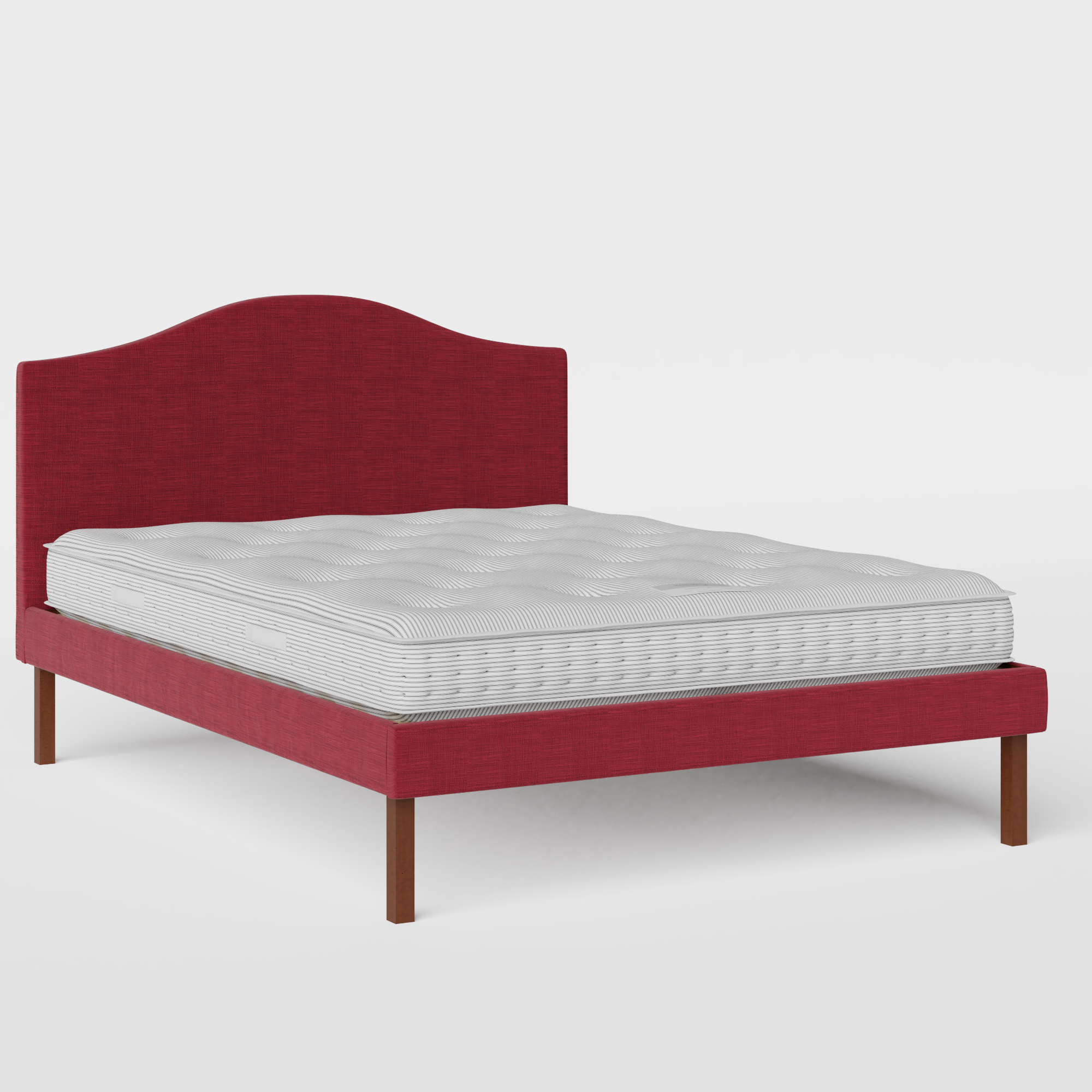 Yoshida Upholstered upholstered bed in cherry fabric