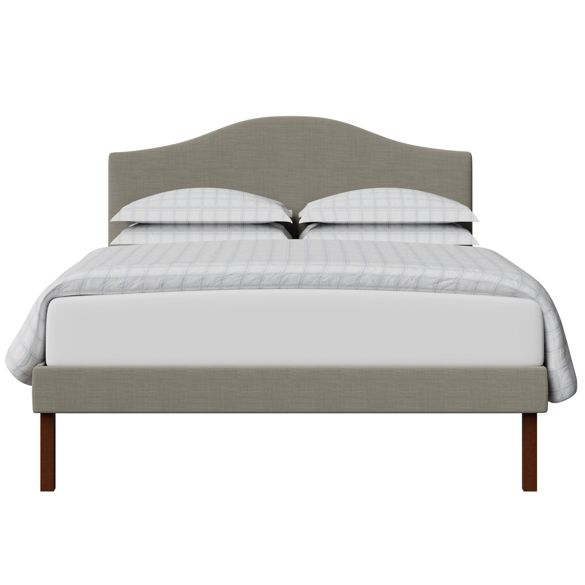Yoshida Upholstered upholstered bed in grey fabric