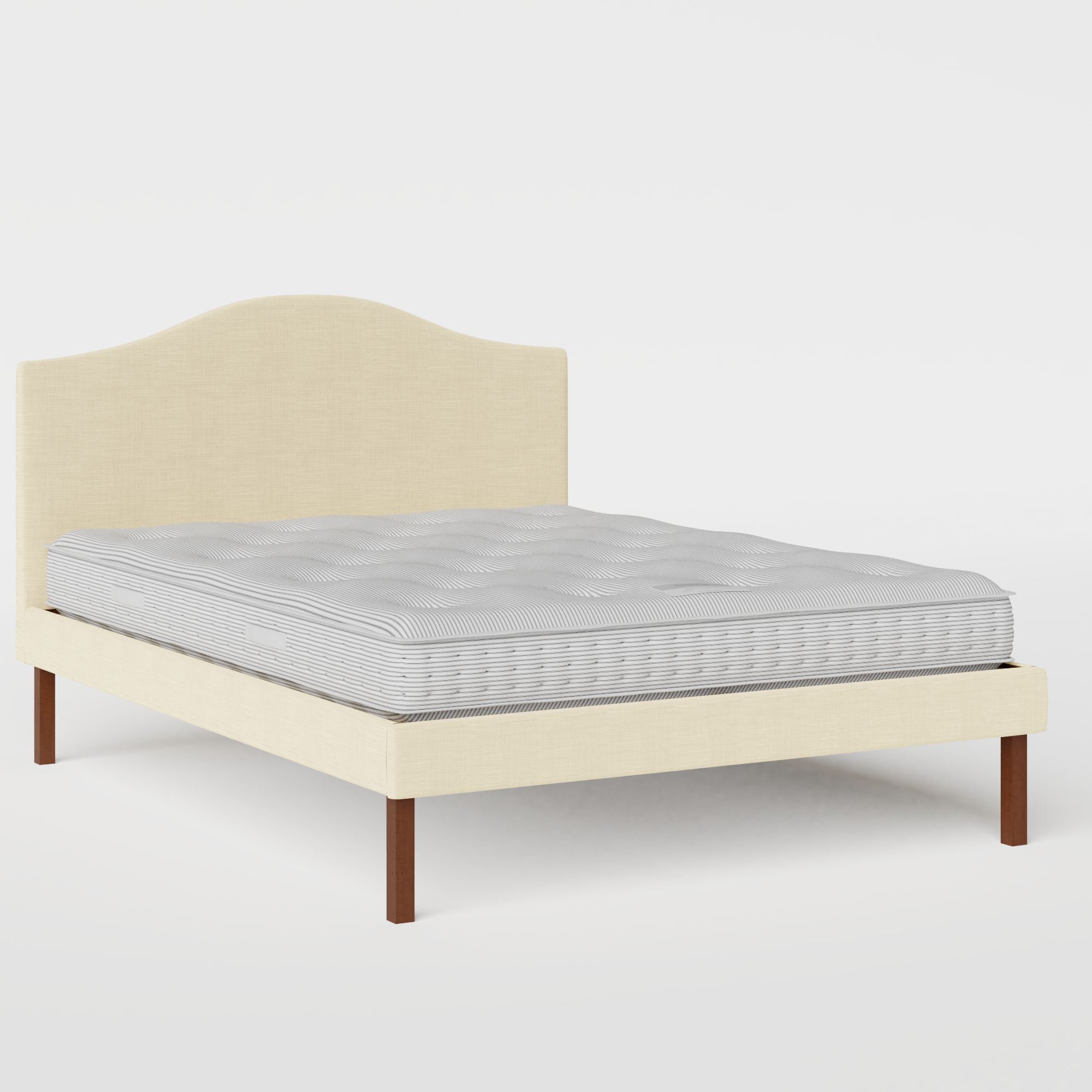 Yoshida Upholstered upholstered bed in natural fabric